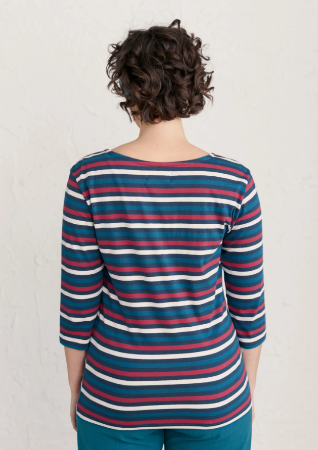 Seasalt Women's Sailor Top Tri Mini Cornish Night Primula 2