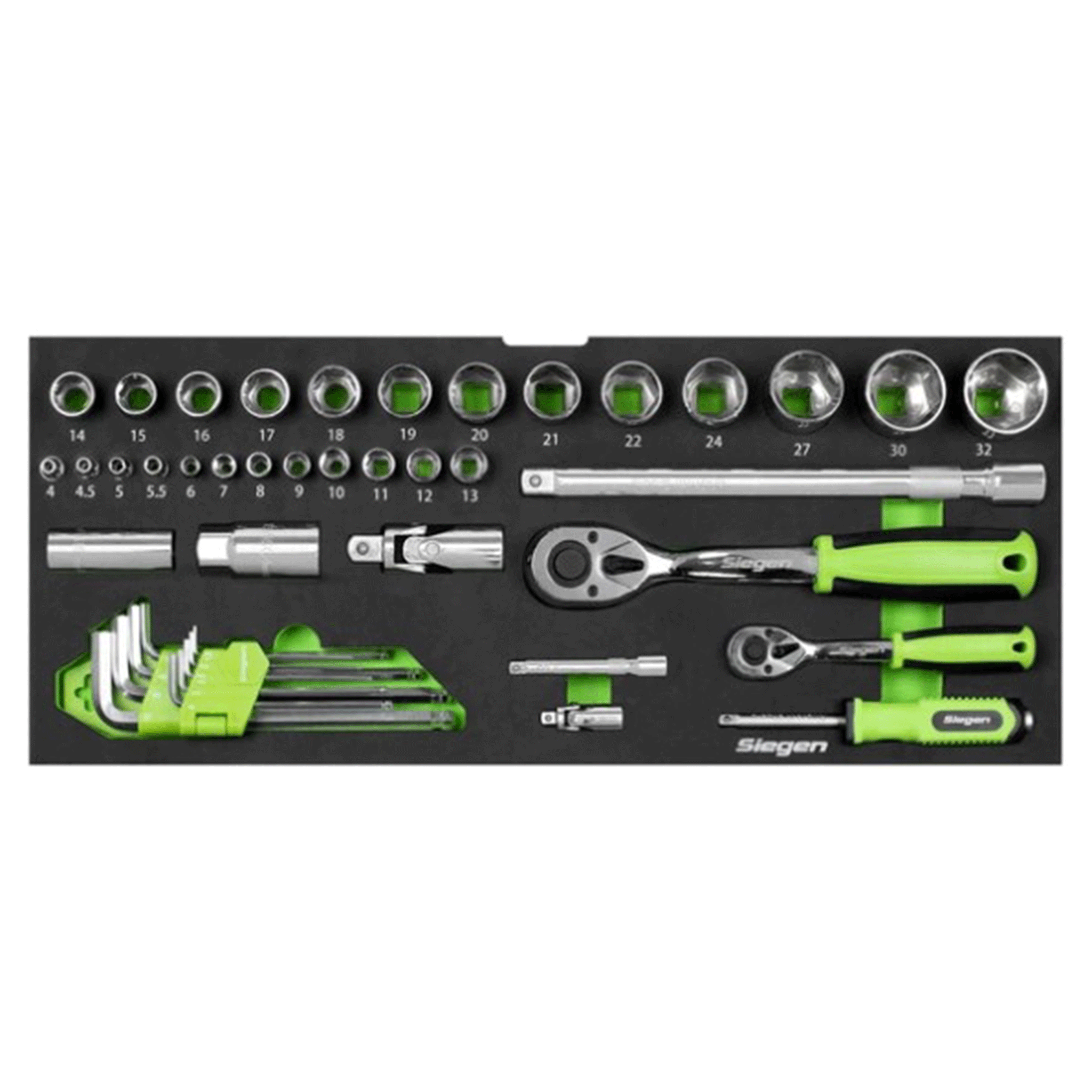 Siegen 2 Drawer Portable Tool Chest with 90pc Tool Kit S01055
