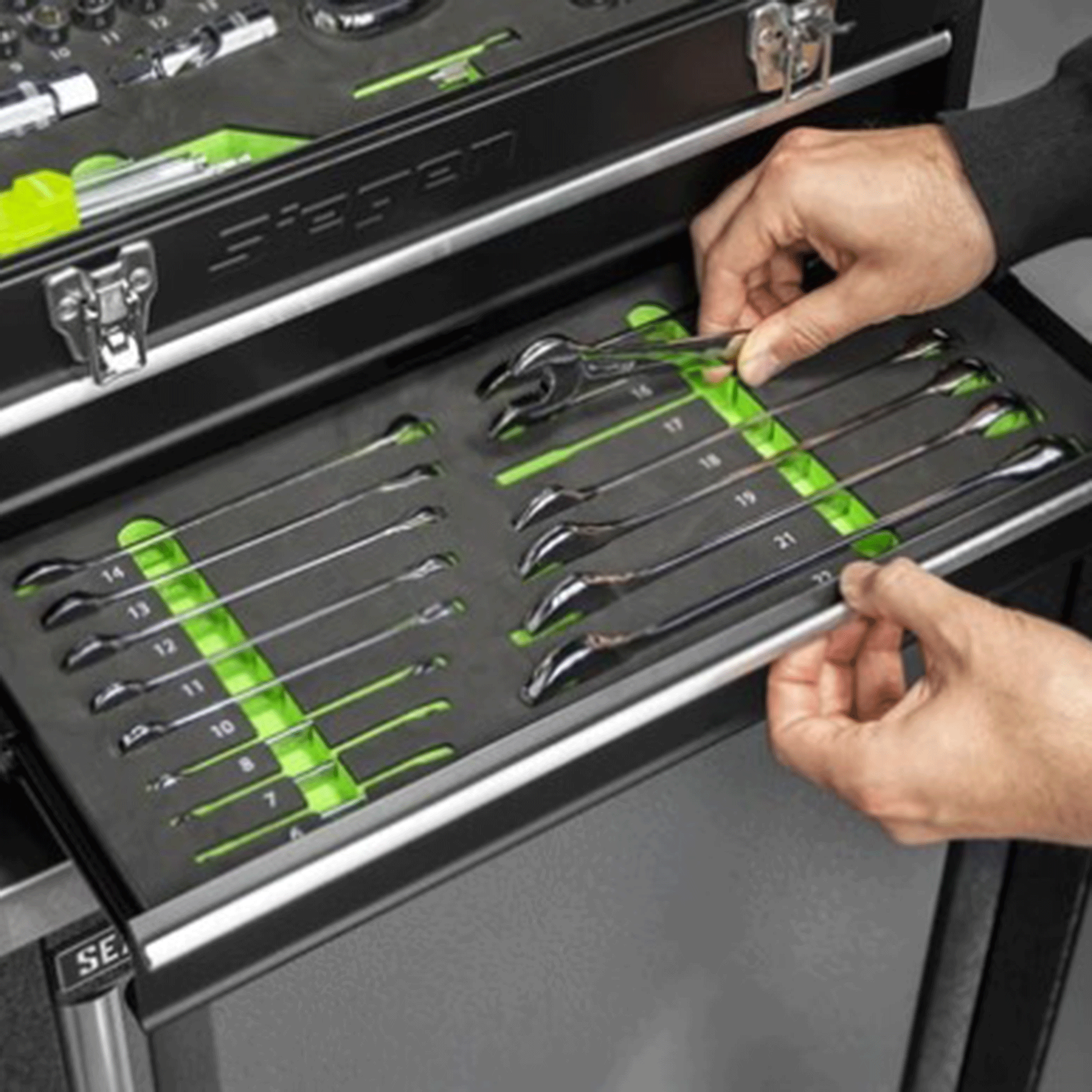 Siegen 2 Drawer Portable Tool Chest with 90pc Tool Kit S01055