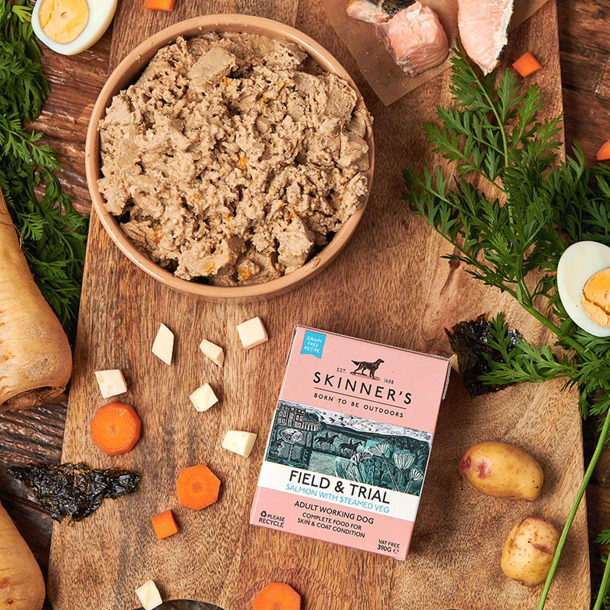 Skinner's Field & Trial Adult Salmon and Steamed Veg Wet Food