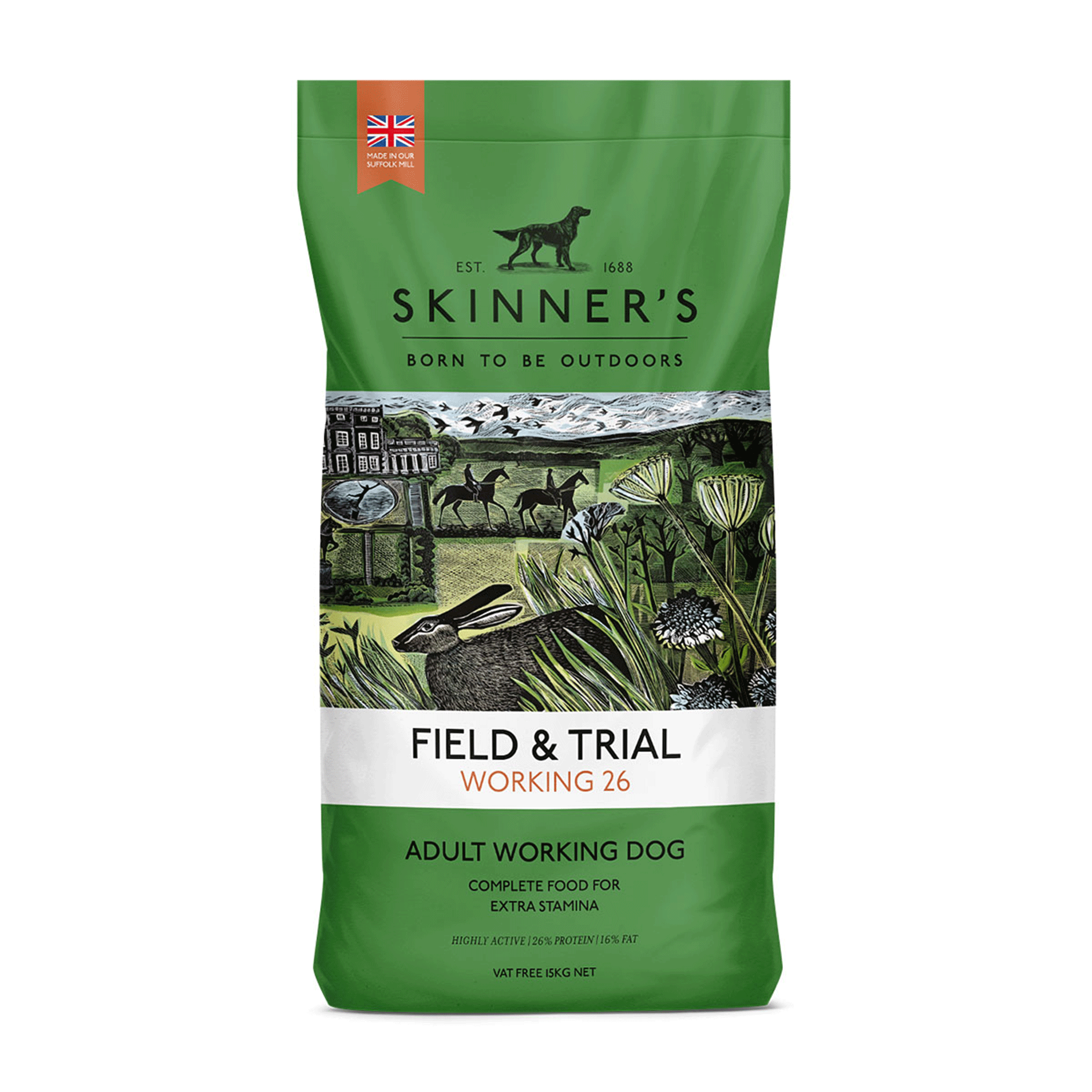 Skinner's Field & Trial Adult 'Working 26' Dry Food - 15kg bag