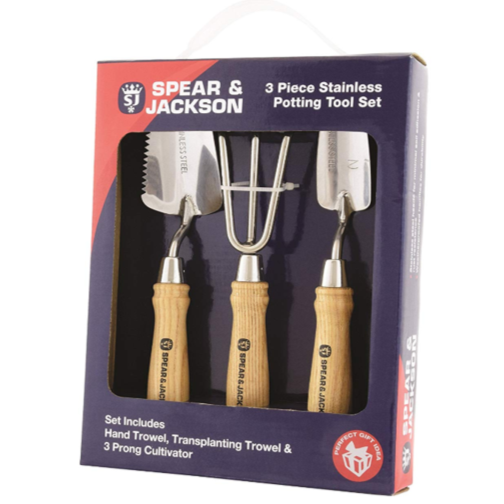Spear &amp; Jackson 3pc Stainless Steel Mini Potting Tool Set 1