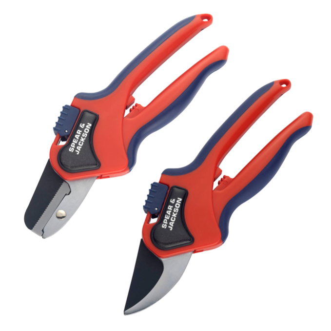 Spear &amp; Jackson Medium Bypass &amp; Anvil Pruning Twin Set