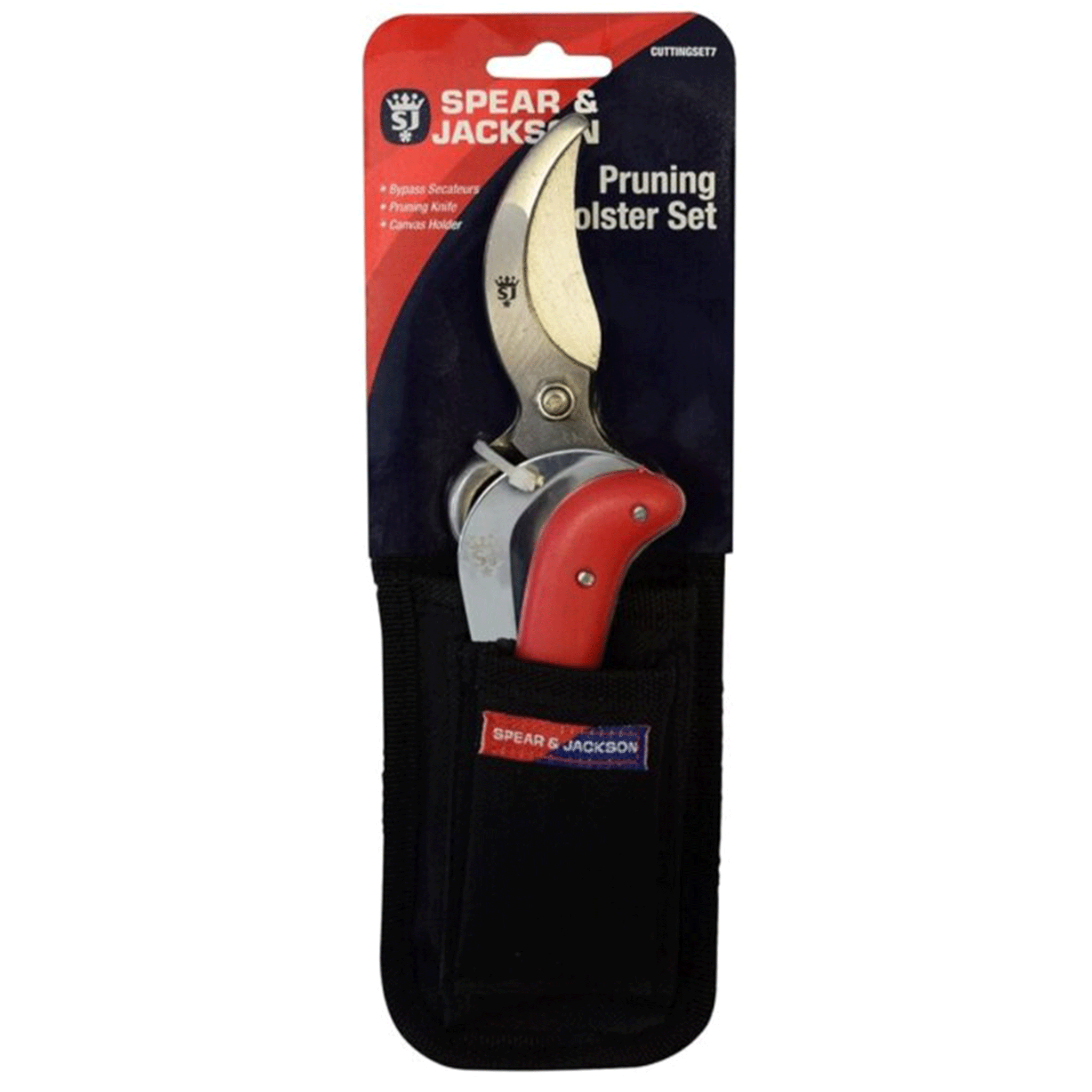 Spear & Jackson CUTTINGSET7 Secateurs & Pruning Knife Set with Holster
