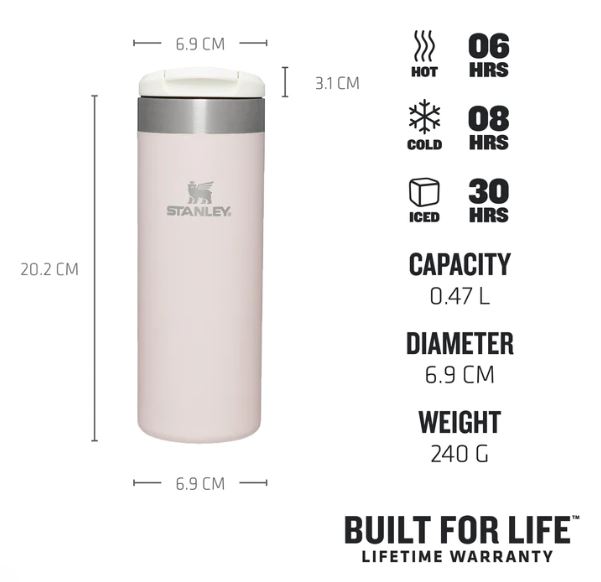 Stanley Aerolight Transit Mug .47L Rose Quartz 3