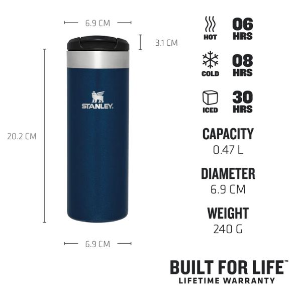Stanley Aerolight Transit Mug .47L Royal Blue Metallic 4