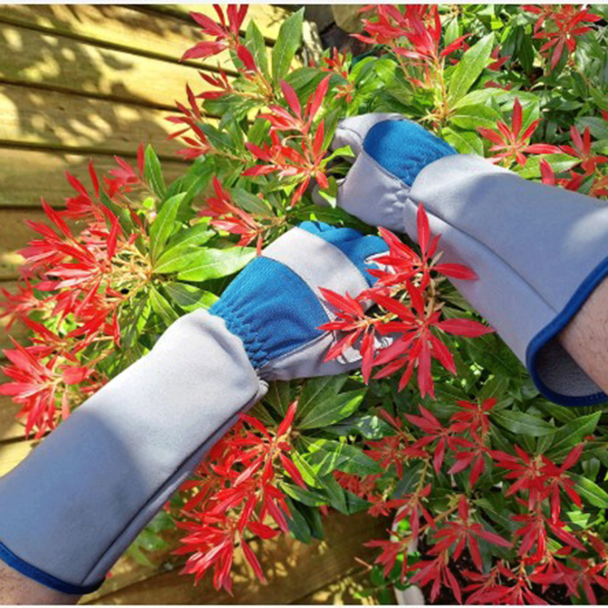 Town & Country Stretch-Fit Gauntlet Gloves Grey-Blue
