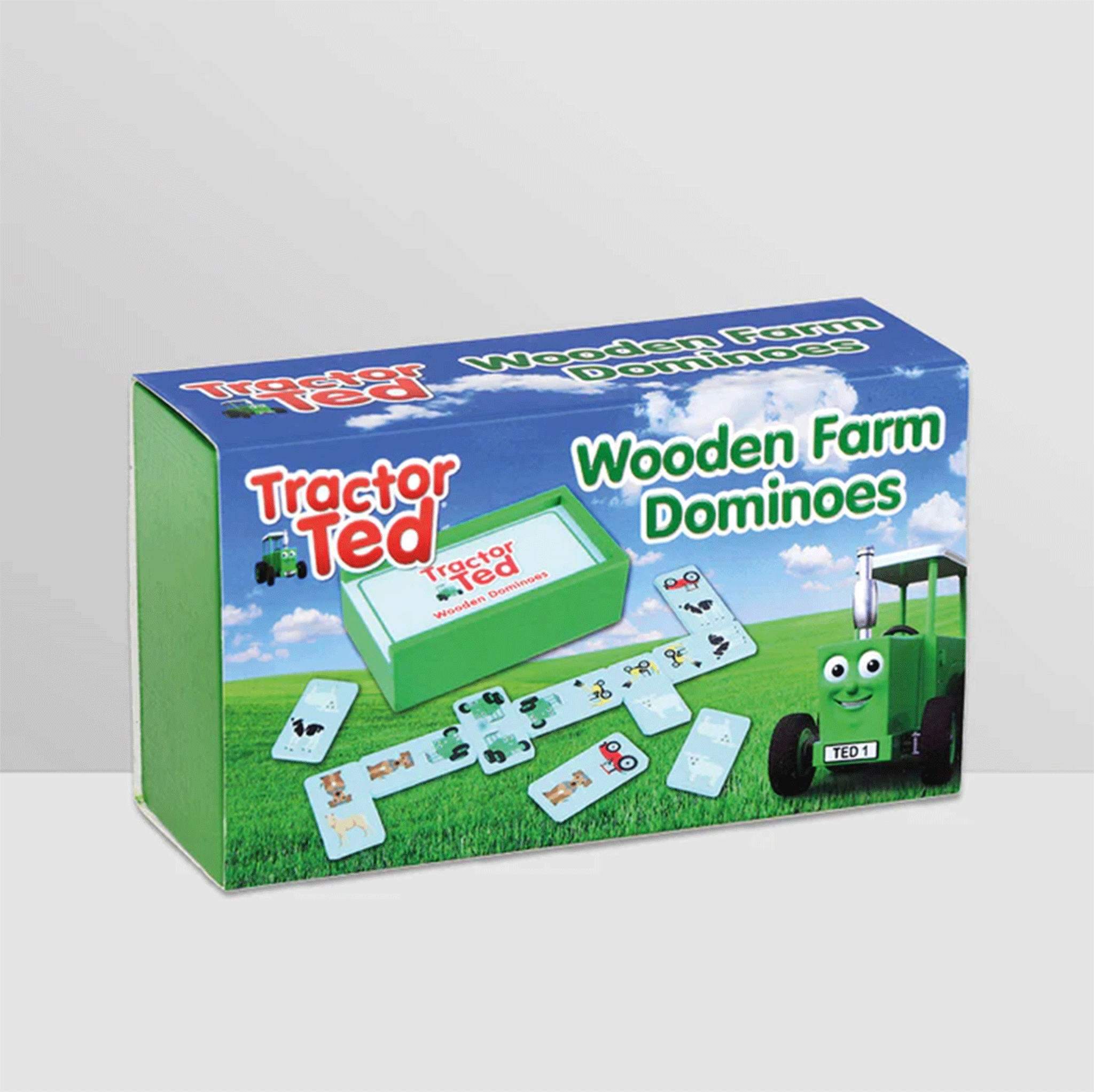 Tractor Ted Wooden Dominoes
