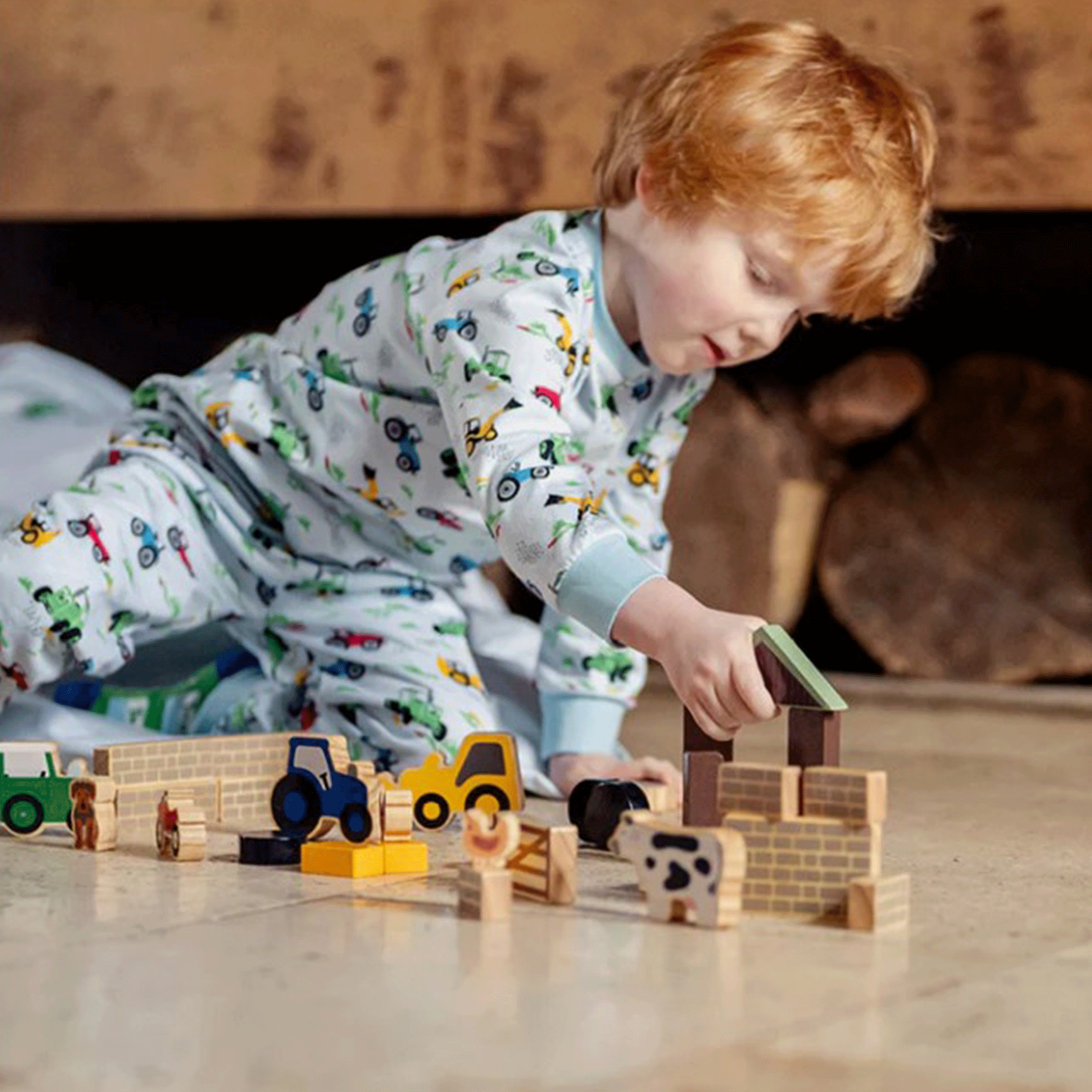 Tractor Ted Wooden Farm Play Blocks Set