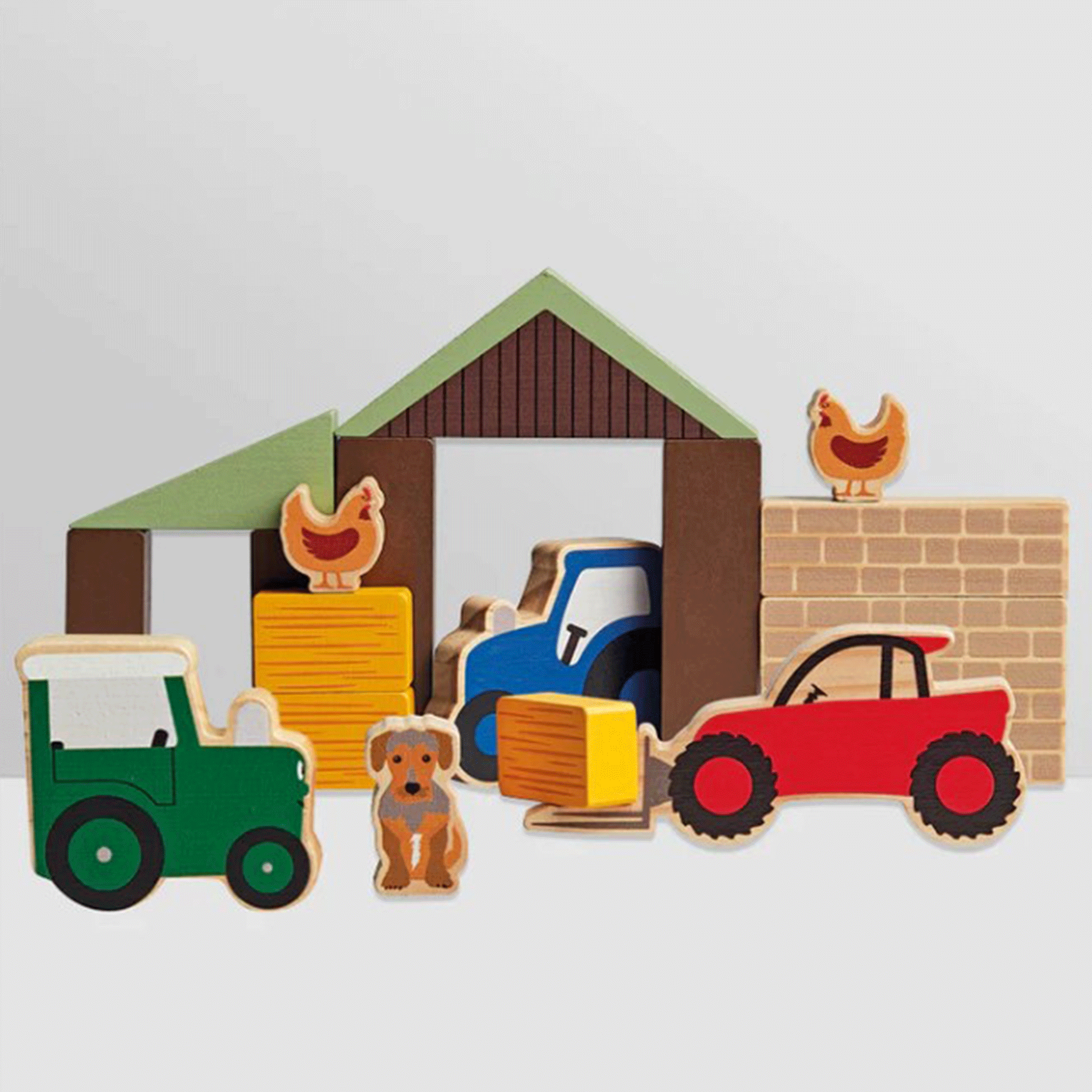 Tractor Ted Wooden Farm Play Blocks Set