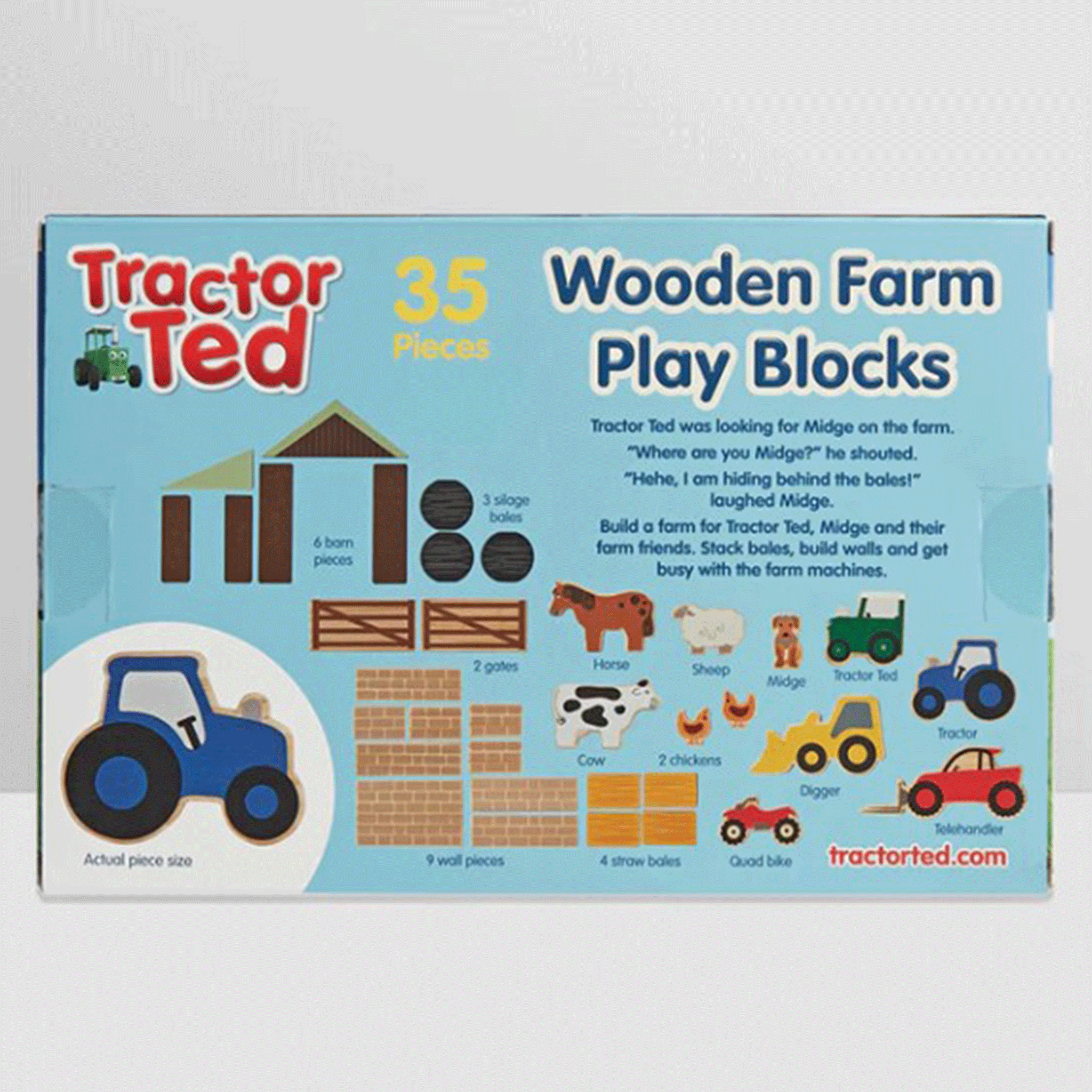 Tractor Ted Wooden Farm Play Blocks Set