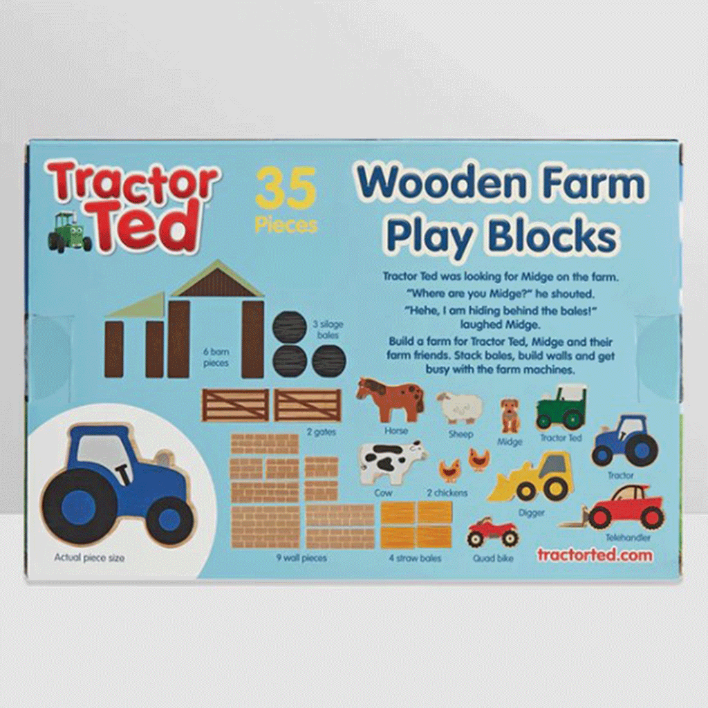 Tractor Using Blocks Tractor Ted Wooden Farm Play Blocks Set