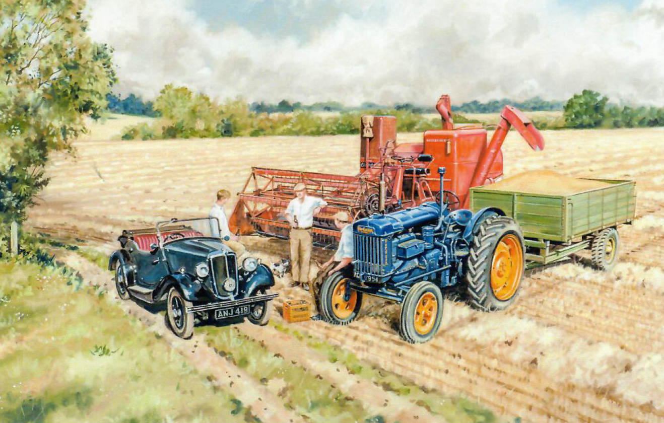 Tractor Themed Blank Cards by Steven Binks - Beer &amp; Barley