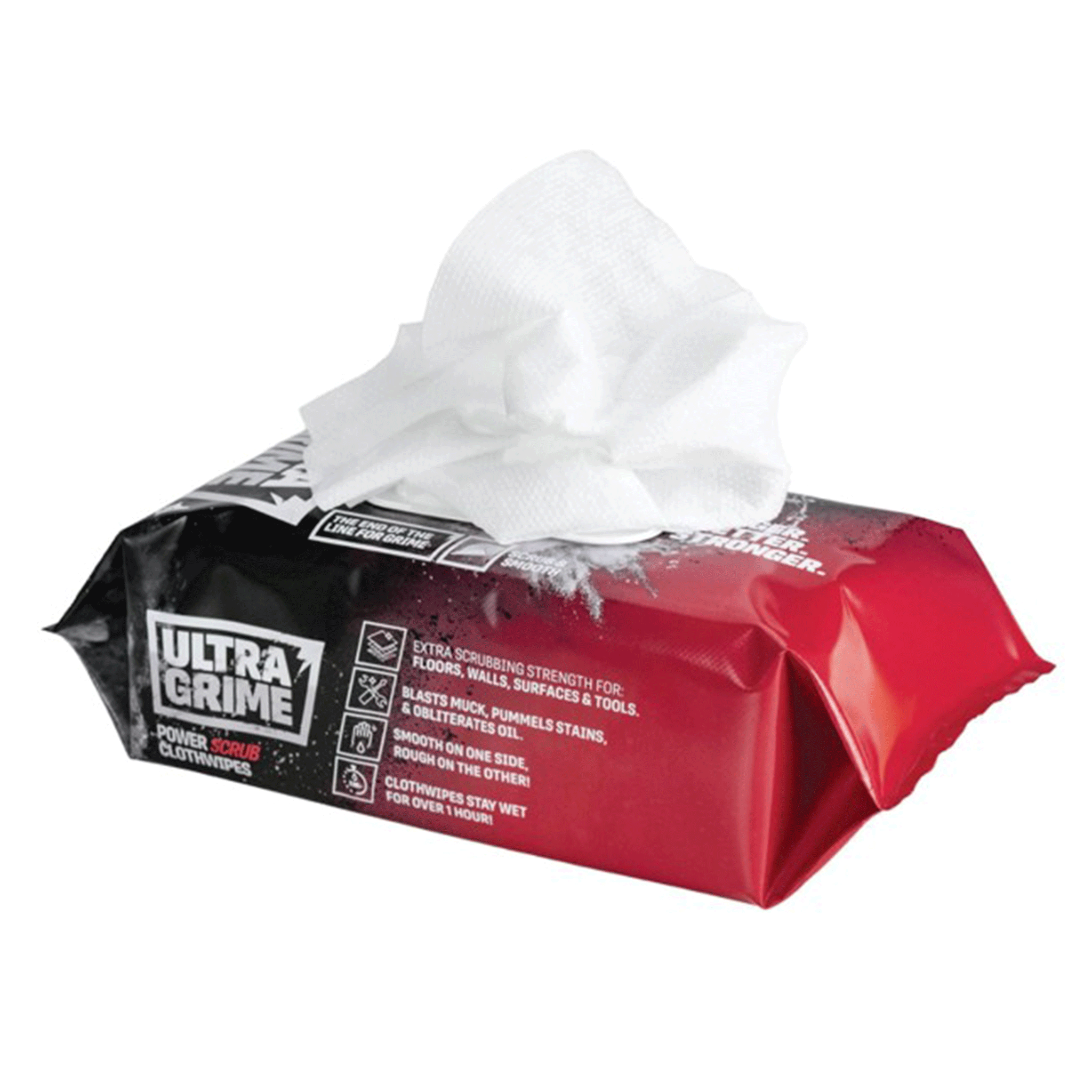UltraGrime Pro Power Scrub XXL+ Cleaning Clothwipes 80 Pack