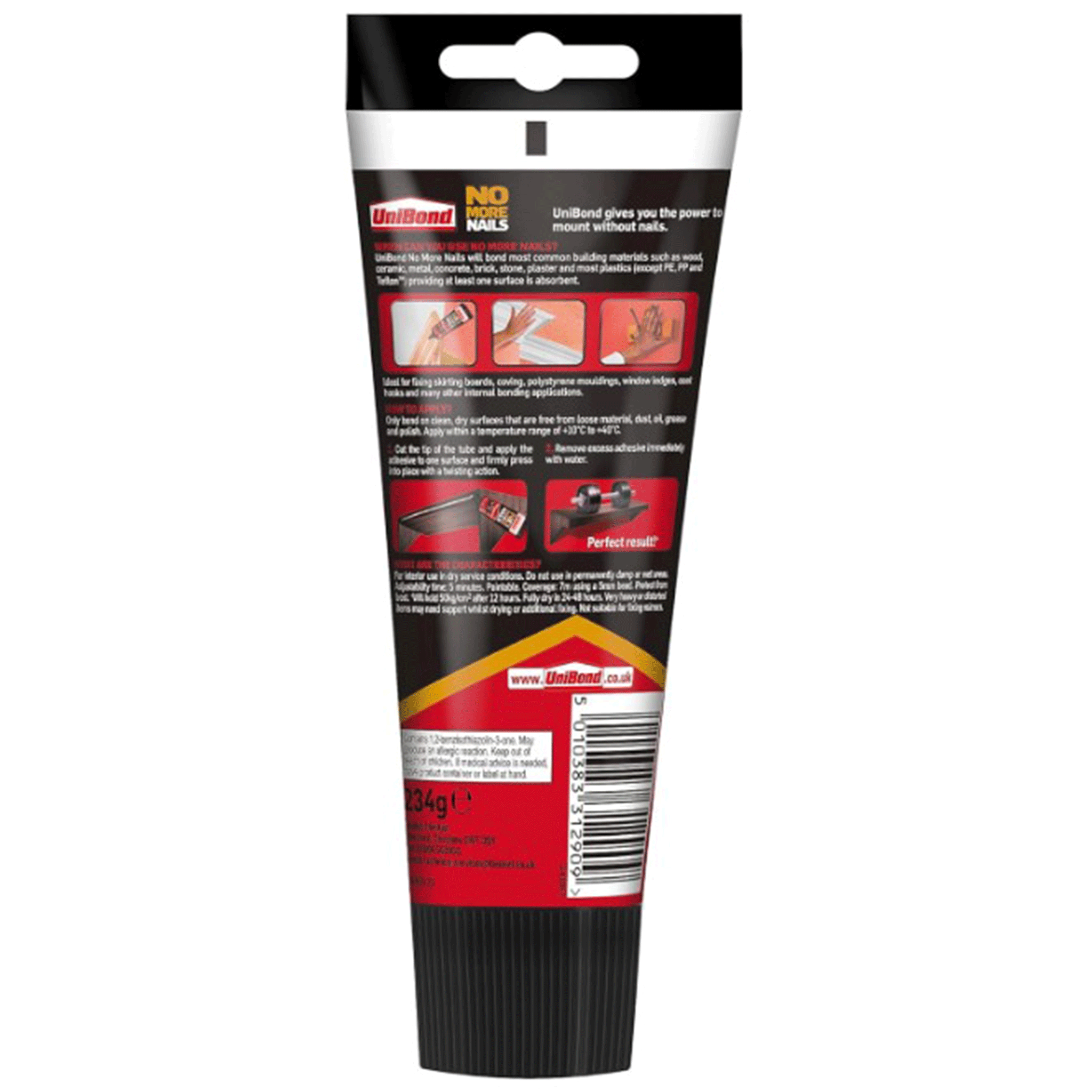 UniBond No More Nails Original Adhesive Tube White 234g