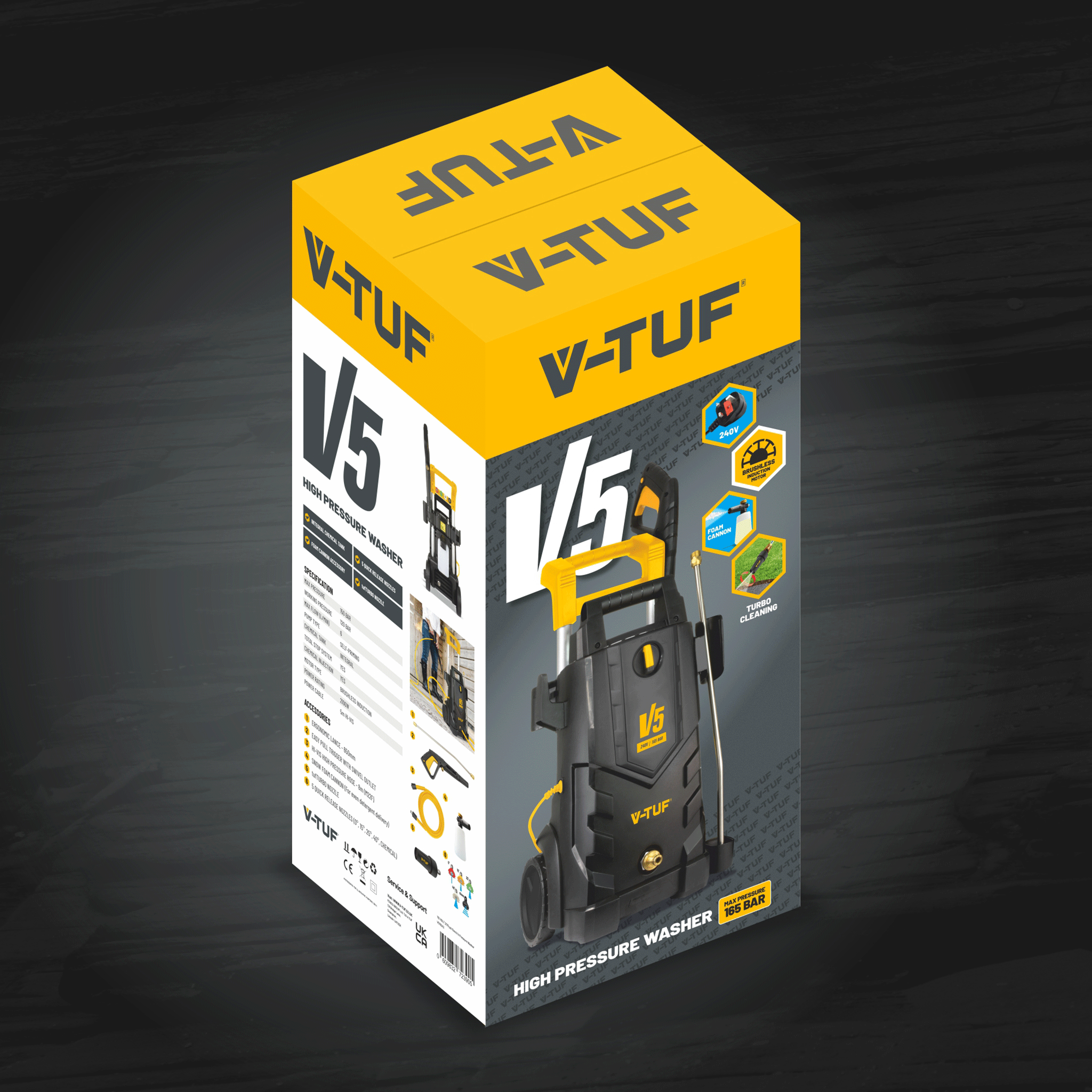 V-TUF V5 240V X2 Tough DIY Electric Pressure Washer 2400 PSI