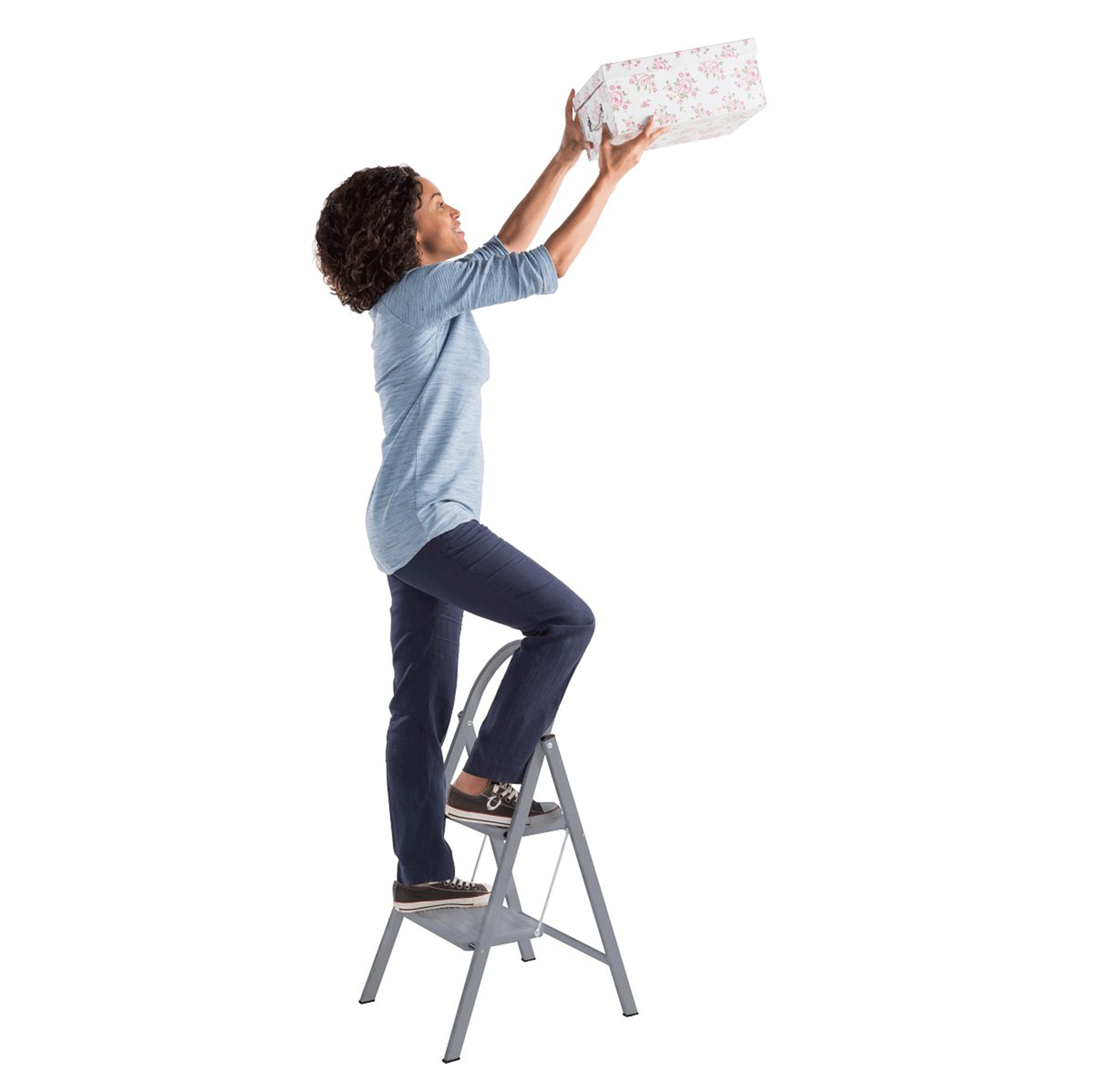 Werner Handy Step Stool 2 Step in Grey