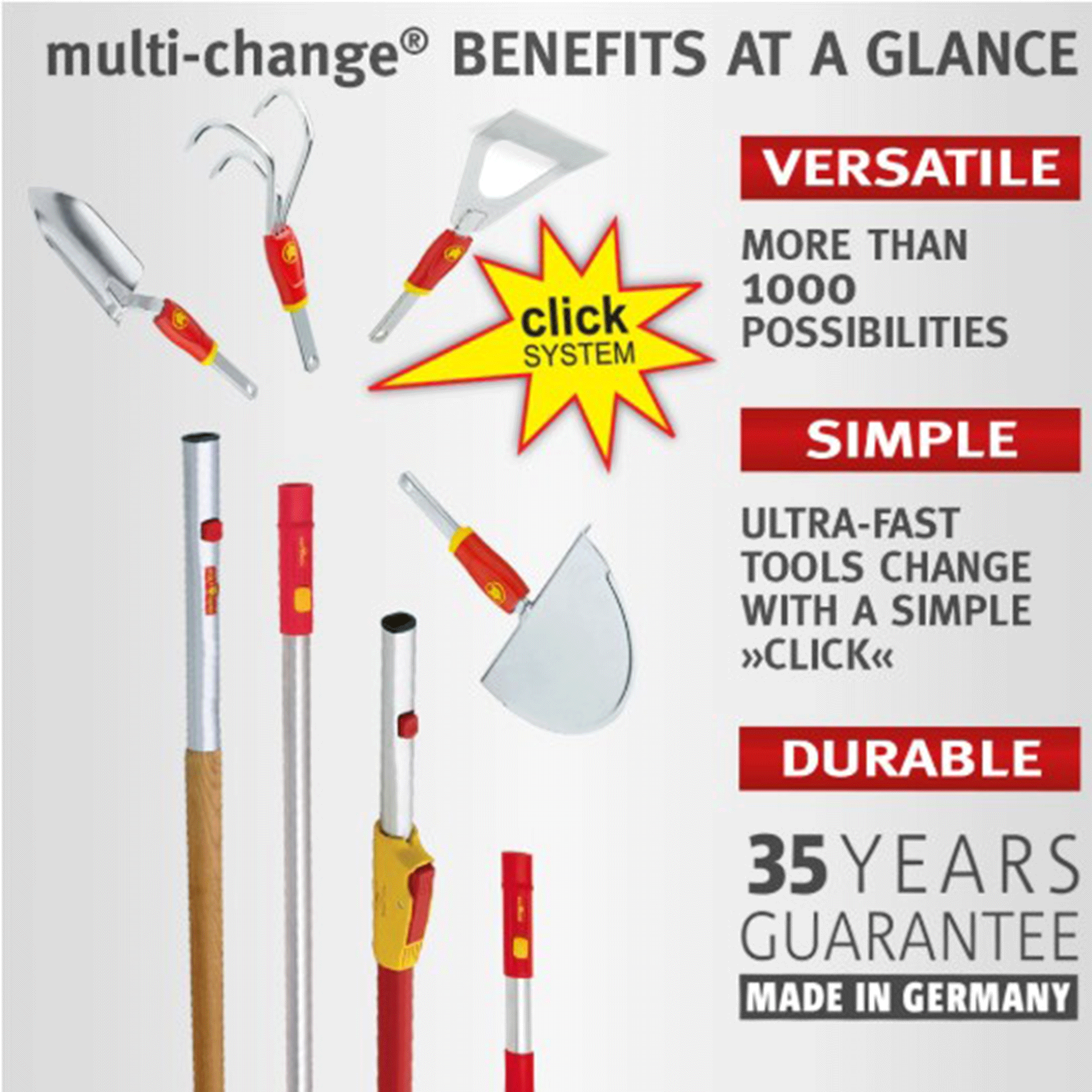 Wolf Garten UIMC Multi-Change Leaf Rake