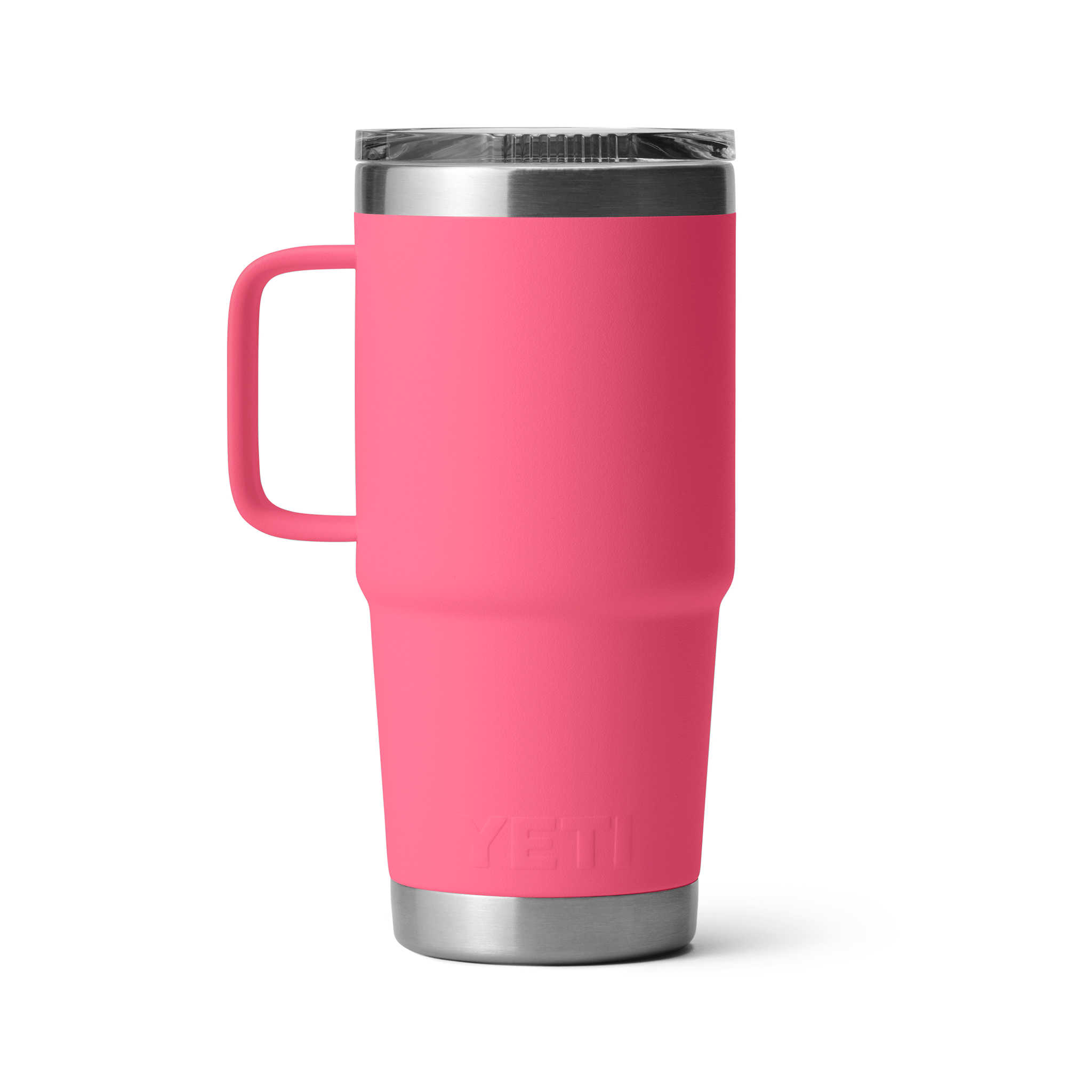 YETI Rambler 20 oz (591 ml) Travel Mug with Stronghold Lid - Tropical Pink