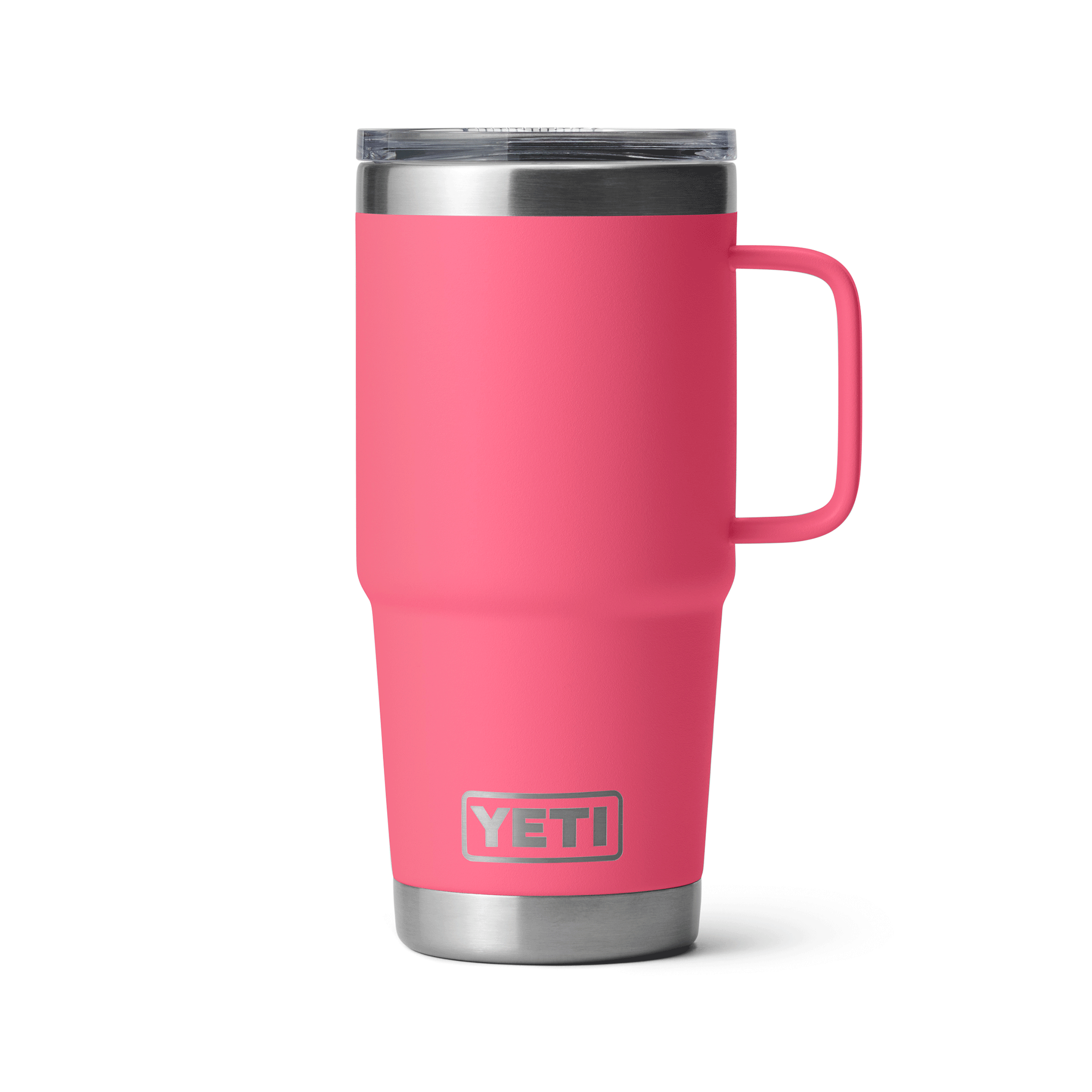 YETI Rambler 20 oz (591 ml) Travel Mug with Stronghold Lid - Tropical Pink