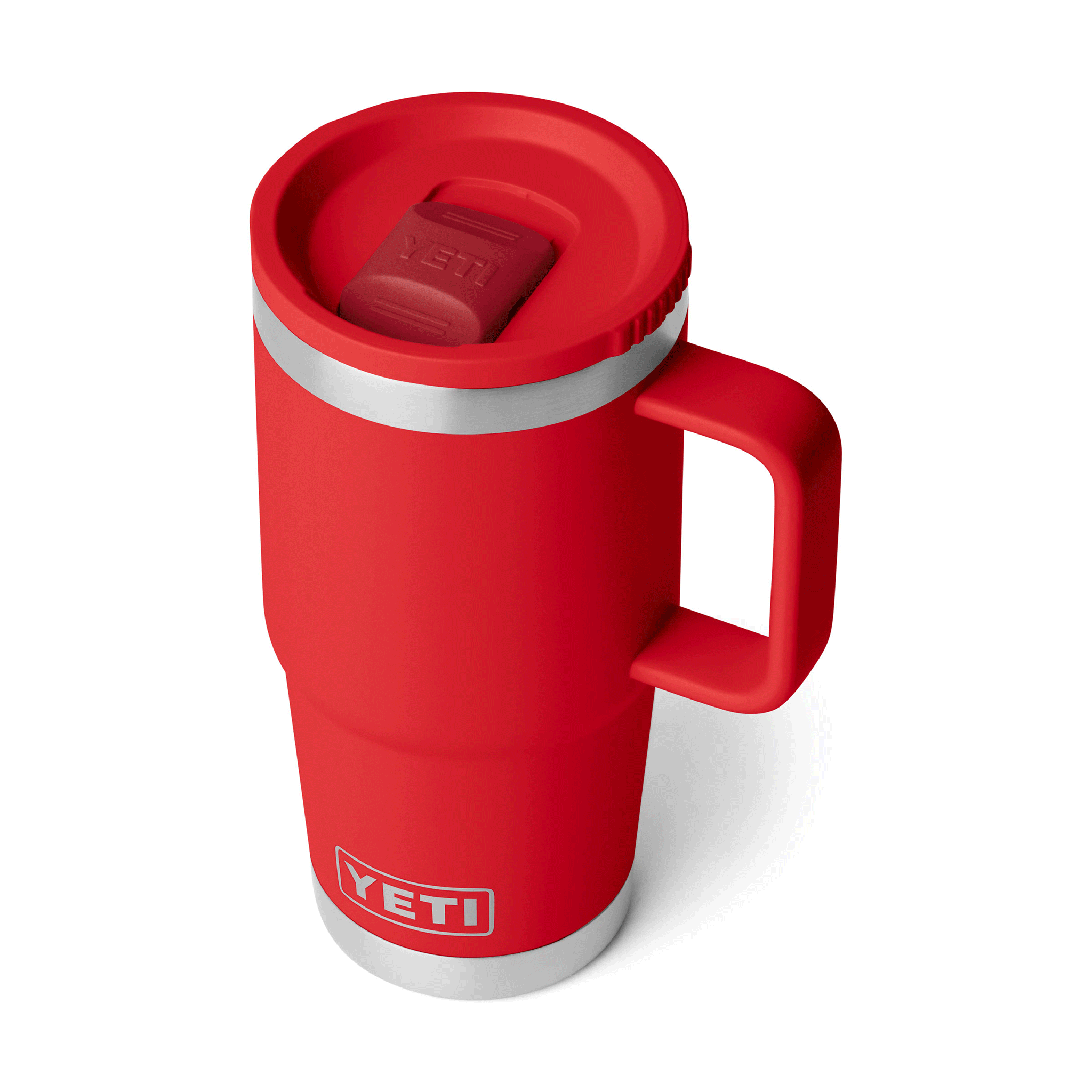 YETI Rambler 20 oz (591ml) Travel Mug 2.0 with Leakproof Stronghold Lid Rescue Red