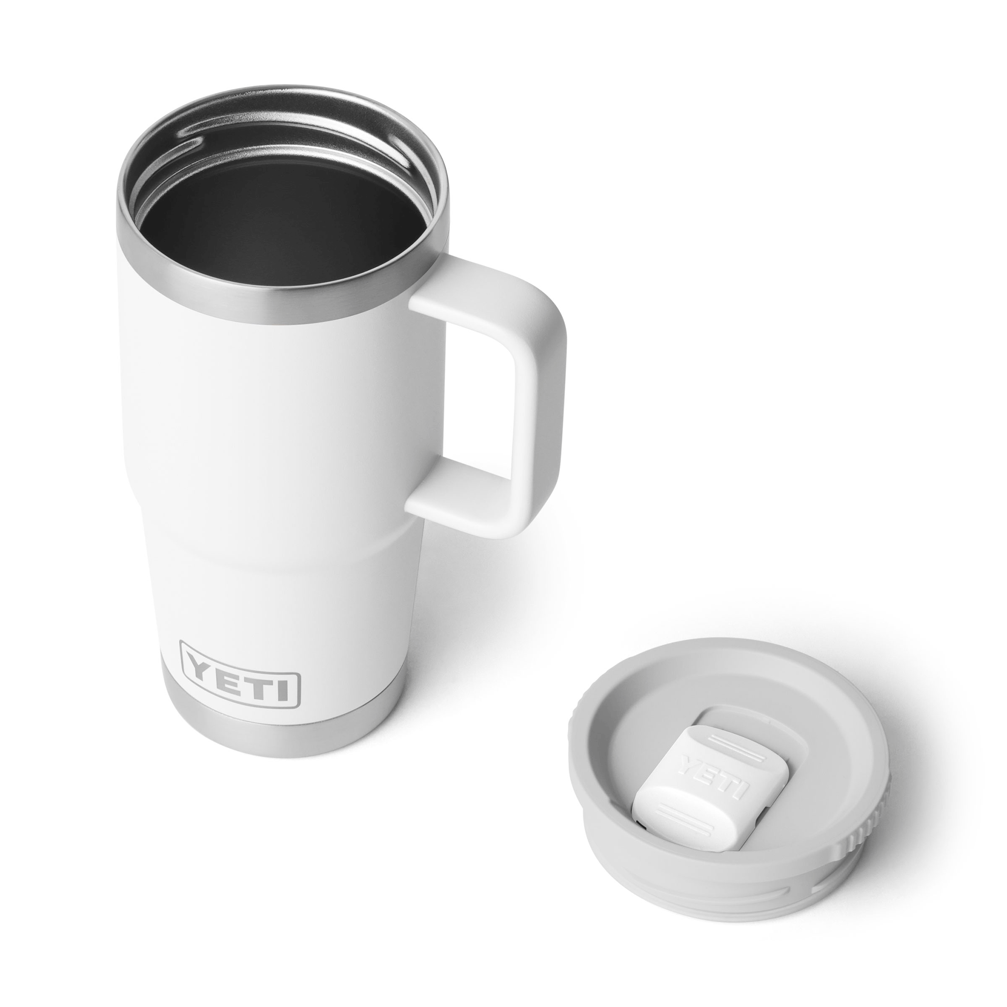 Yeti Rambler 20 oz (591ml) Travel Mug 2.0 with Leakproof Stronghold Lid White