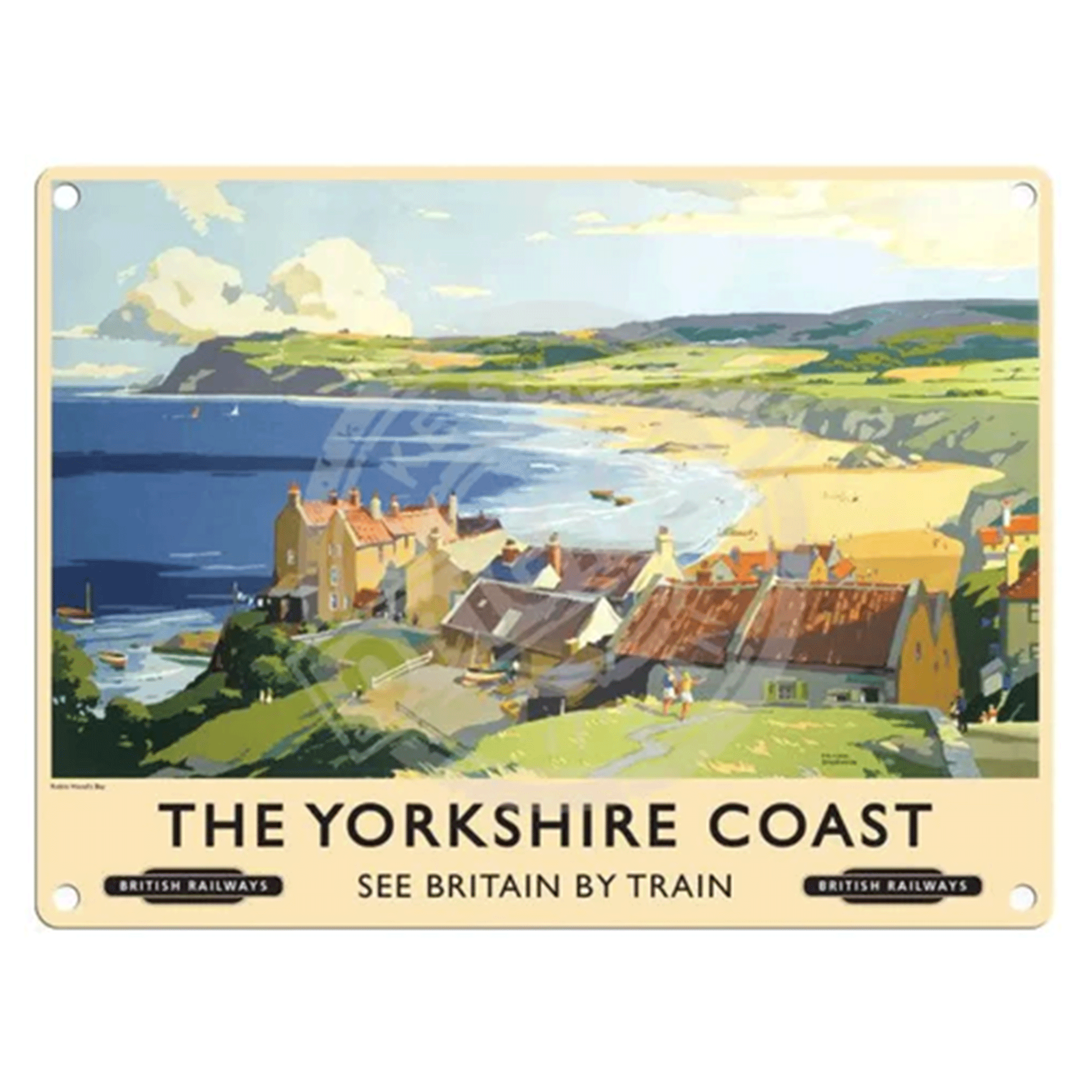 Yorkshire Coast Vintage Metal Sign 30x40cm