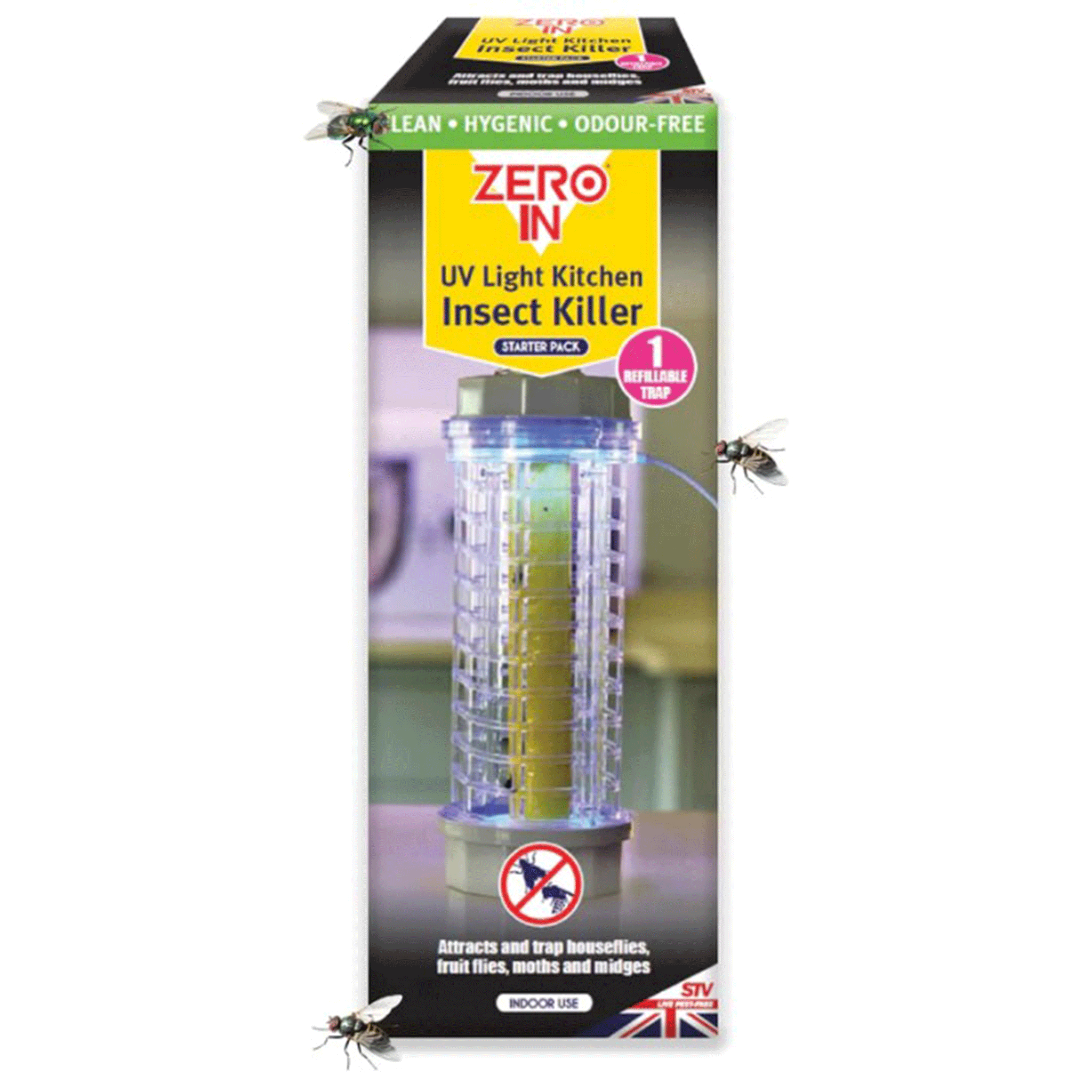Zero In UV Light Kitchen Insect Killer Plug-In Fly Trap