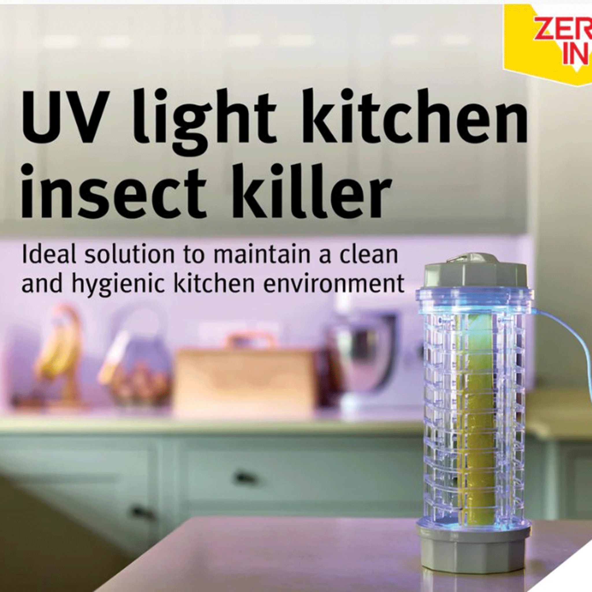 Zero In UV Light Kitchen Insect Killer Plug-In Fly Trap