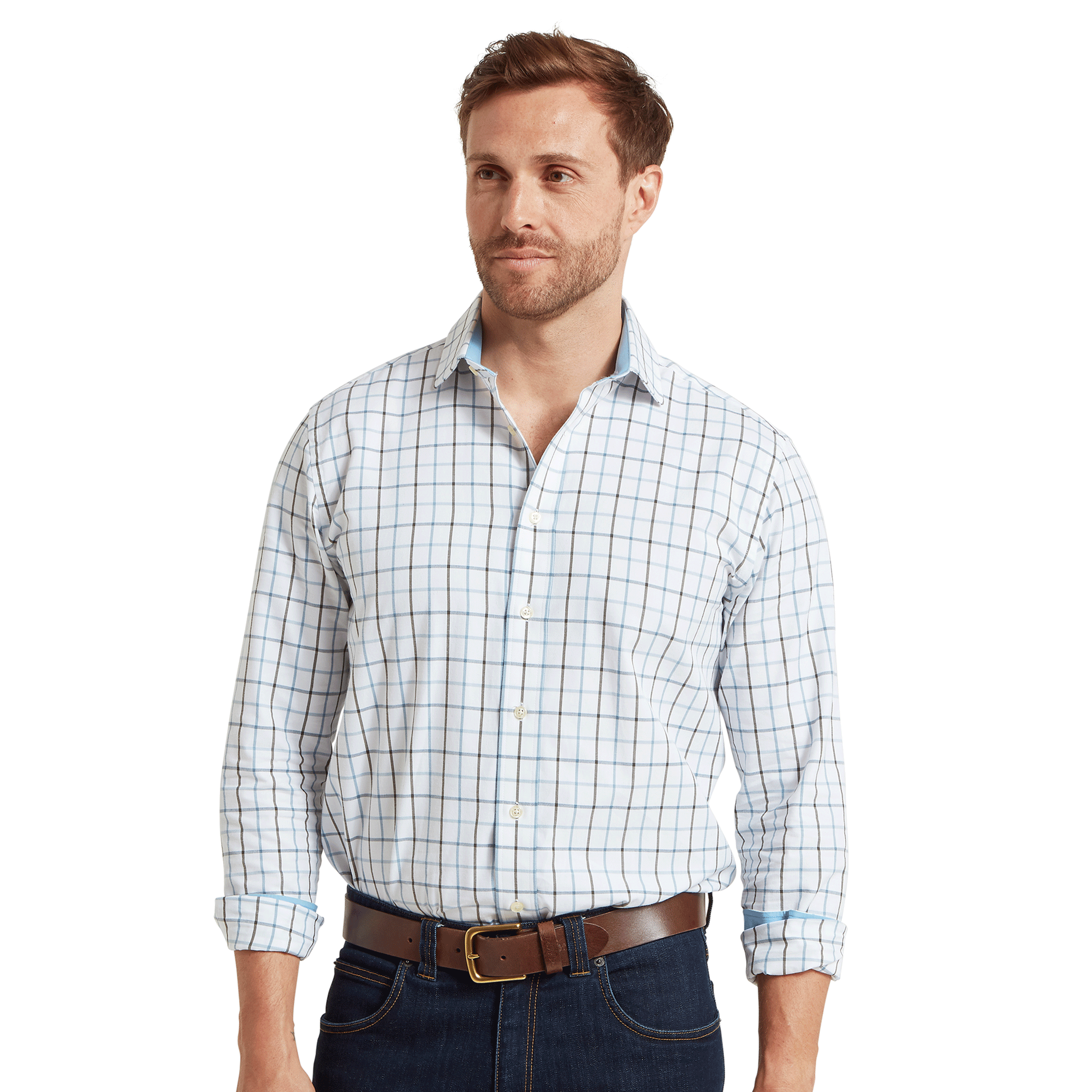Schoffel Baconsthorpe Tailored Shirt in Mountain Blue