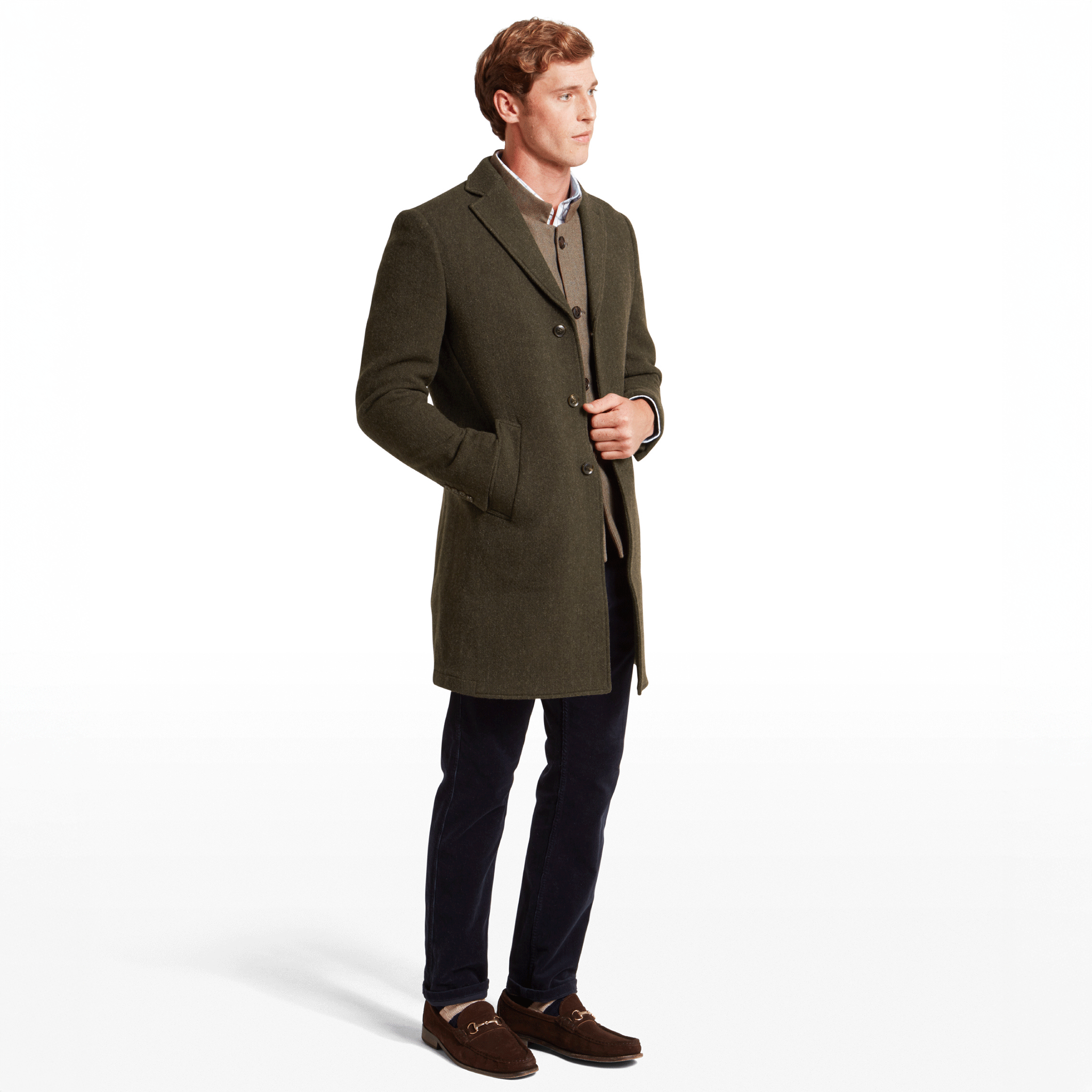 Schoffel Banchory Tweed Coat in Forest