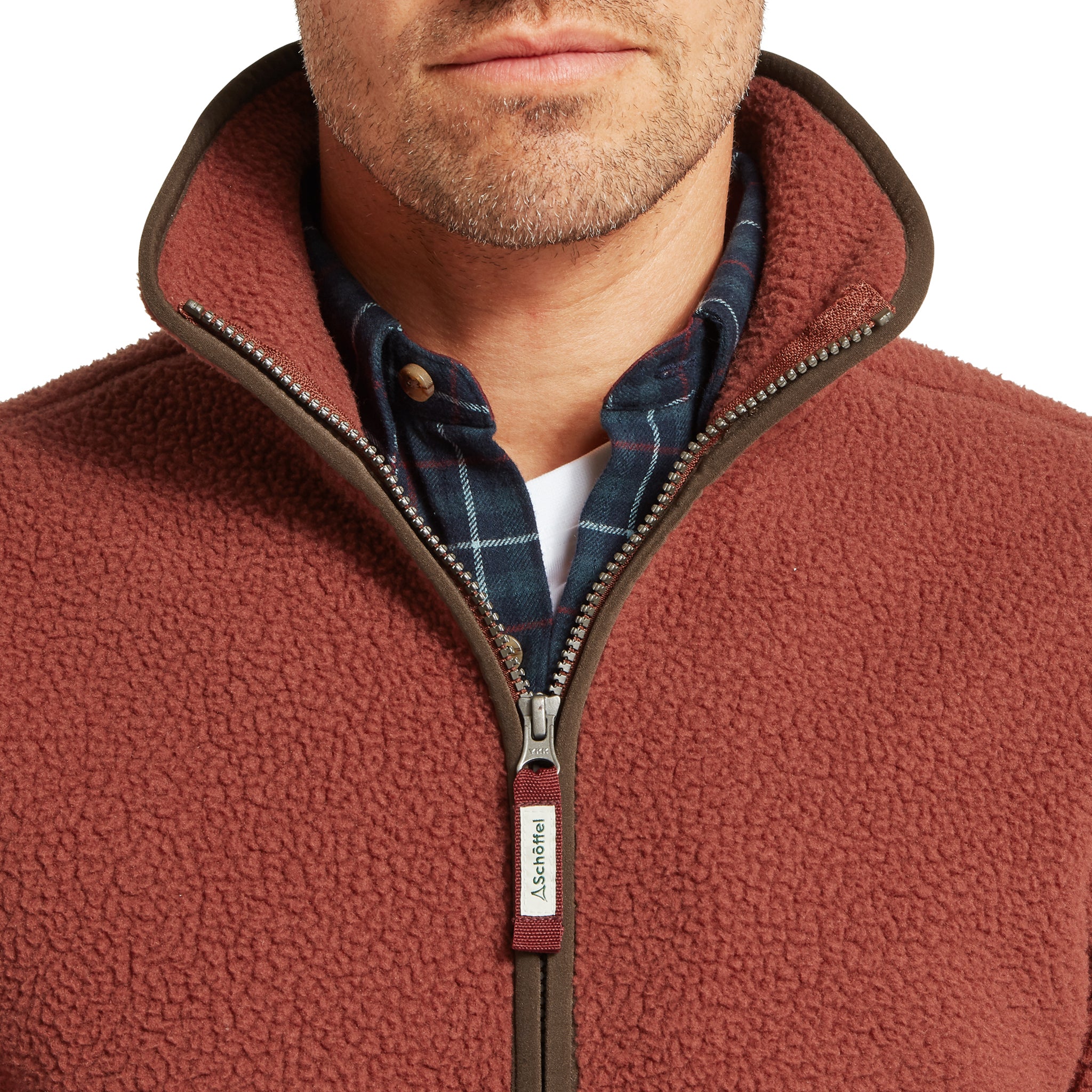 Schöffel Berkeley Retro Fleece True Navy Brick Red