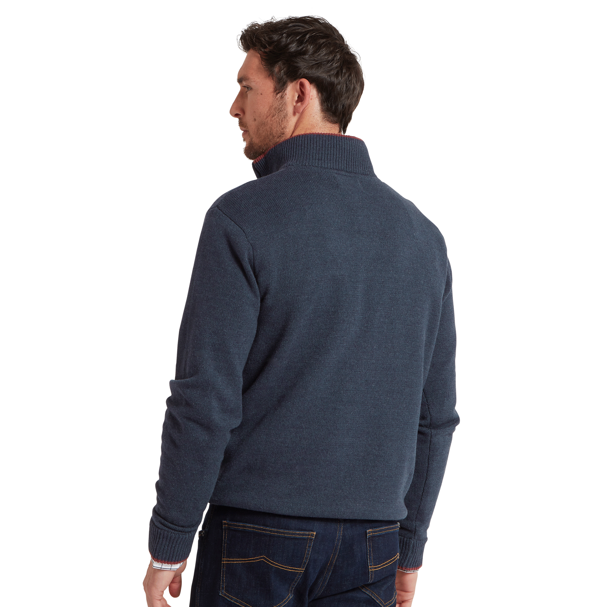 Schoffel Blair Quarter Zip Jumper in Ink Navy