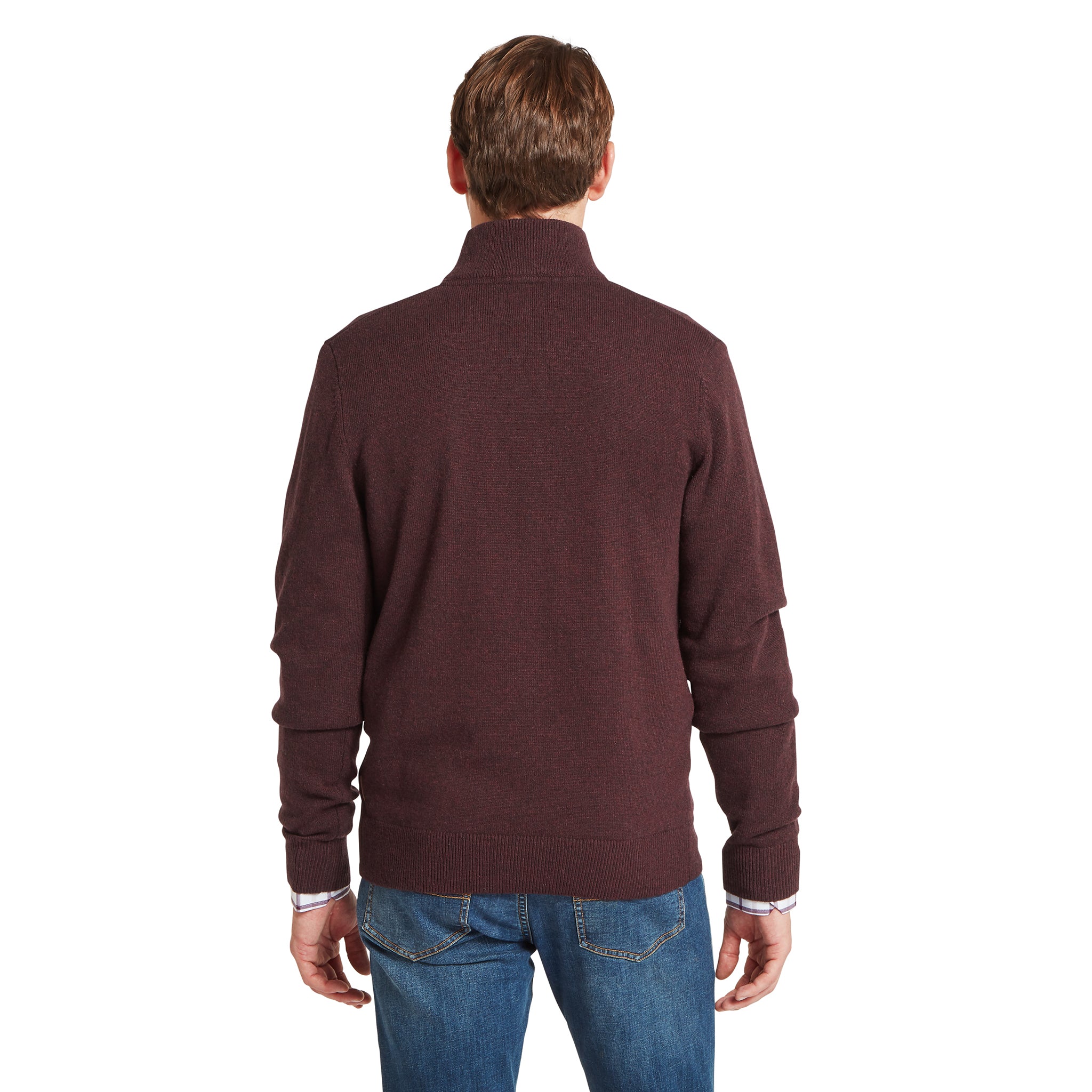 Schöffel Lewis Lambswool 1/4 Zip Jumper Port