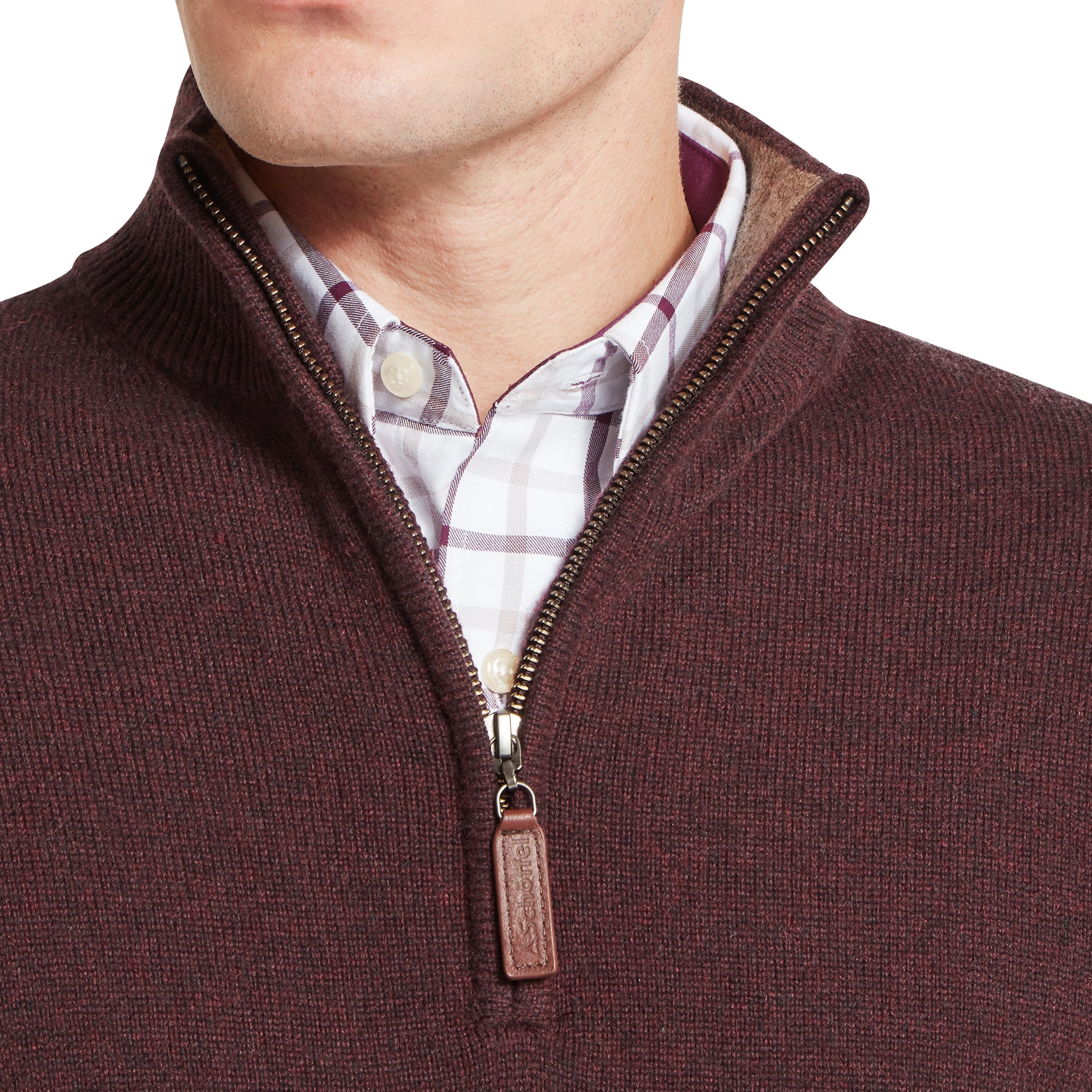 Schöffel Lewis Lambswool 1/4 Zip Jumper Port