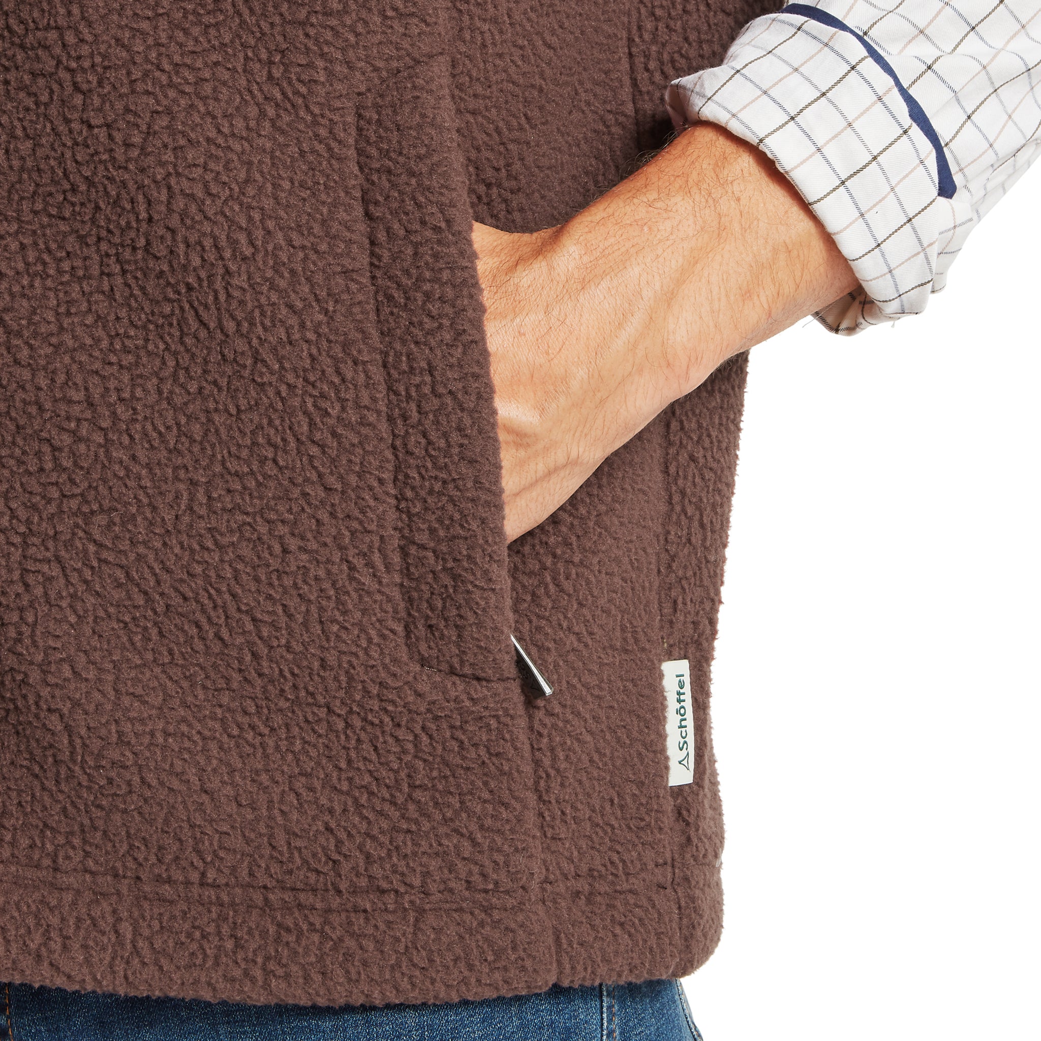Schöffel Oakham Retro Fleece Gilet Mahogany