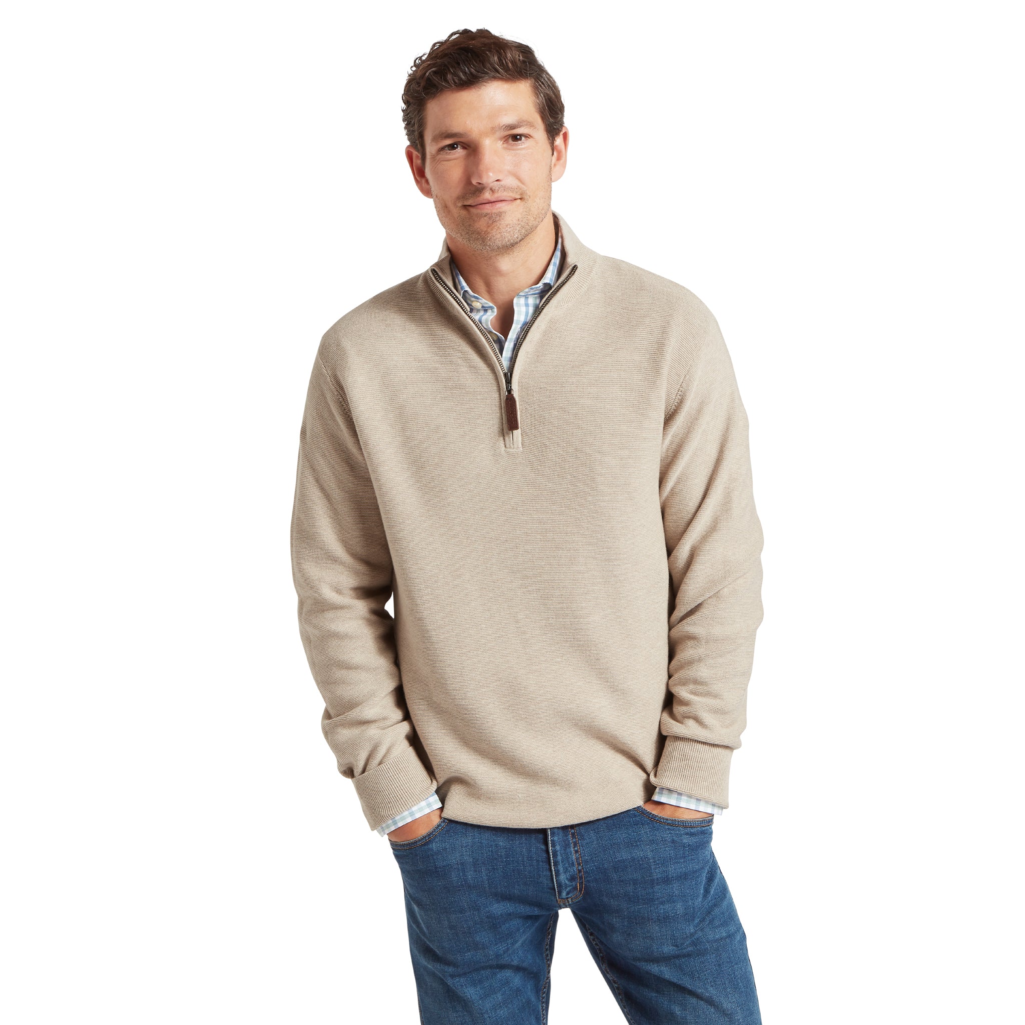 Schöffel Porthleven 1/4 Zip Jumper Oat
