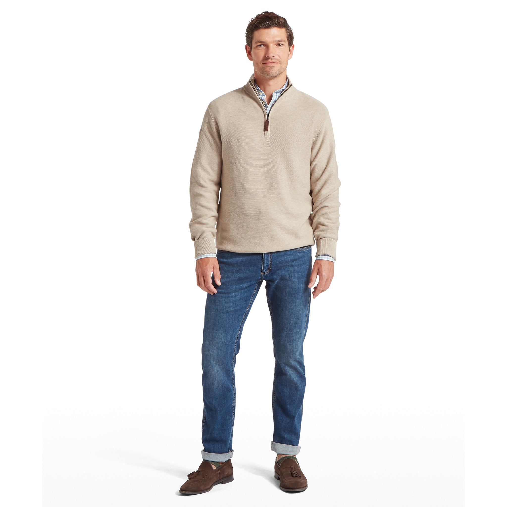 Schöffel Porthleven 1/4 Zip Jumper Oat
