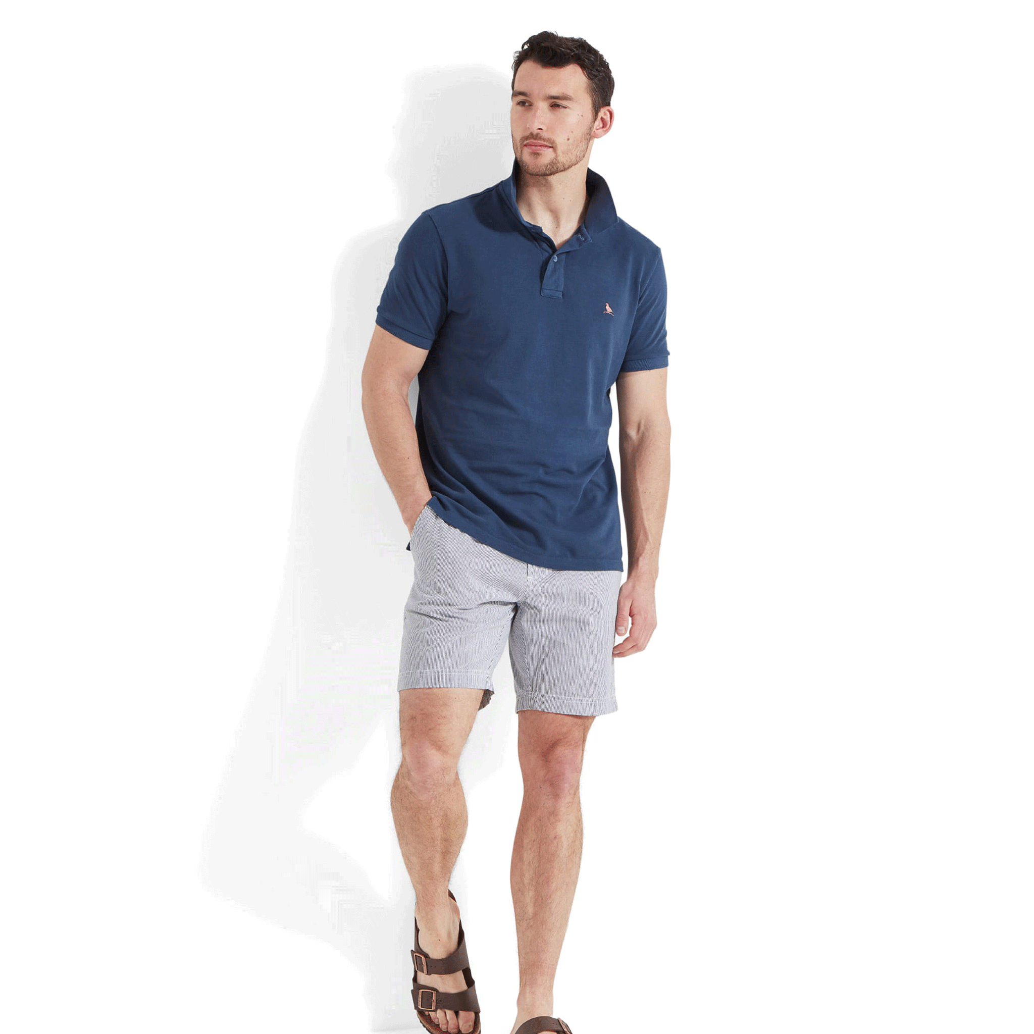 Schoffel St Ives Garment Dyed Polo Shirt in French Navy