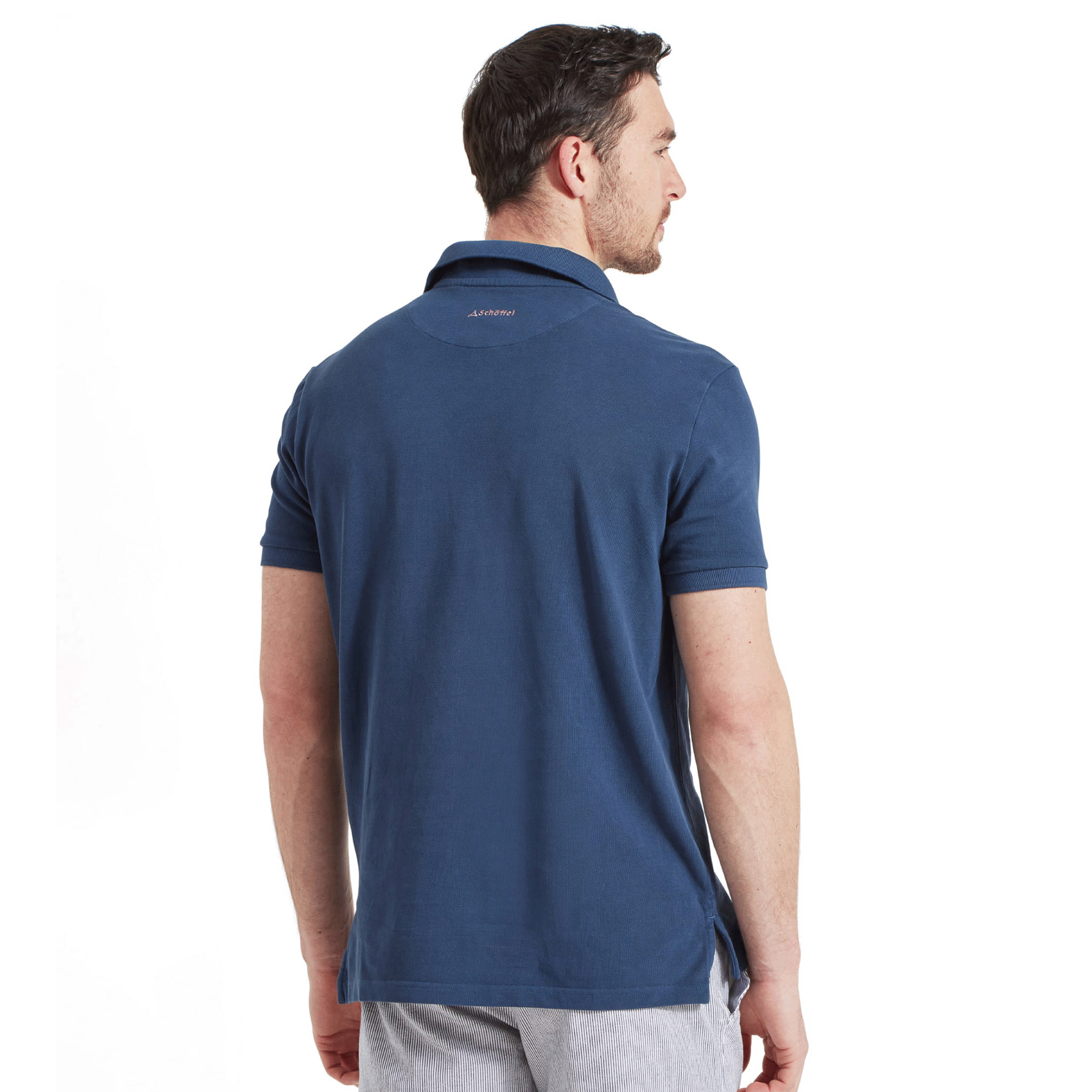 Schoffel St Ives Garment Dyed Polo Shirt in French Navy