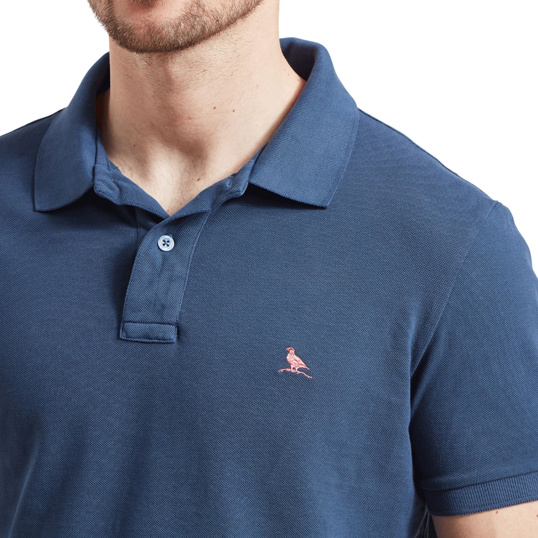 Schoffel St Ives Garment Dyed Polo Shirt in French Navy