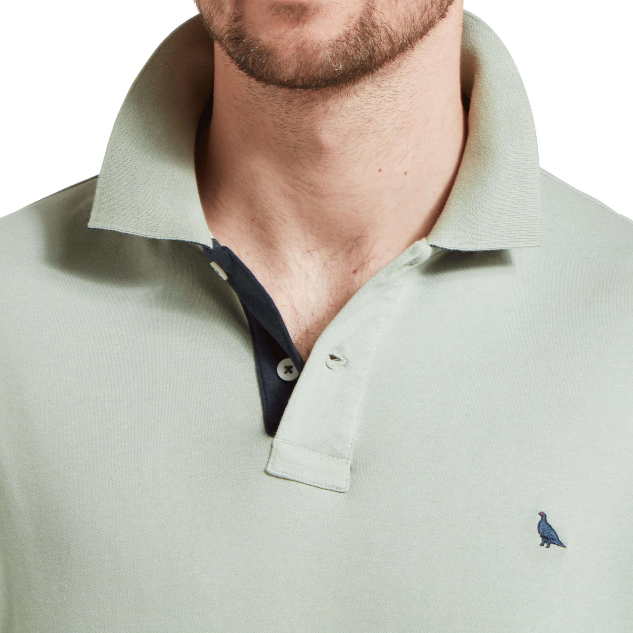 Schoffel St Ives Jersey Polo Shirt in Aqua Grey