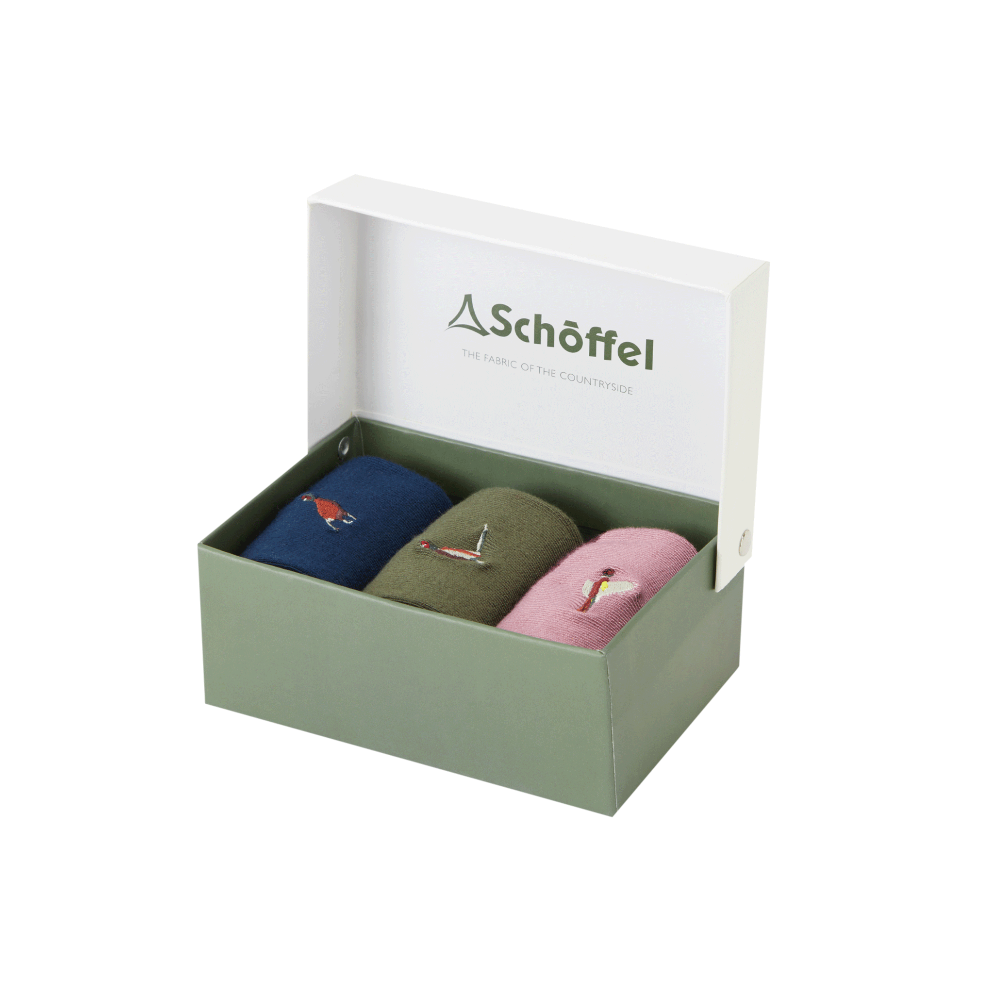 Schoffel Women's Bamboo Sock (Box Of 3) - Pheasant Colourway