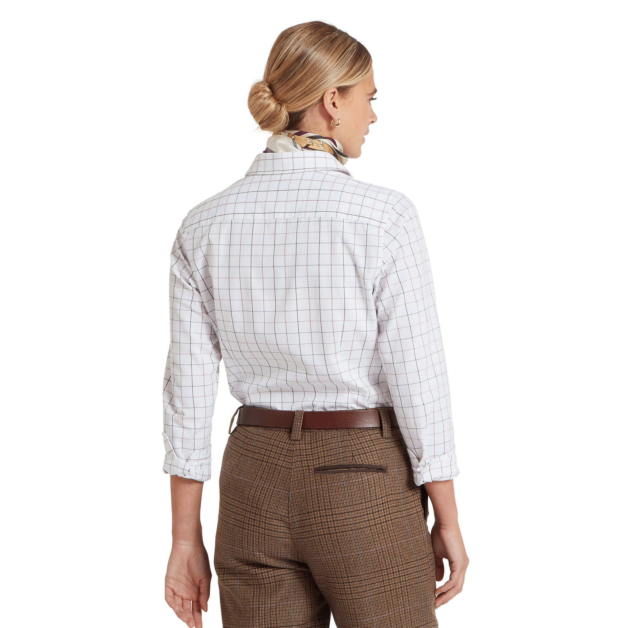 Schoffel Blakeney Shirt in Dark Mauve Tattersall