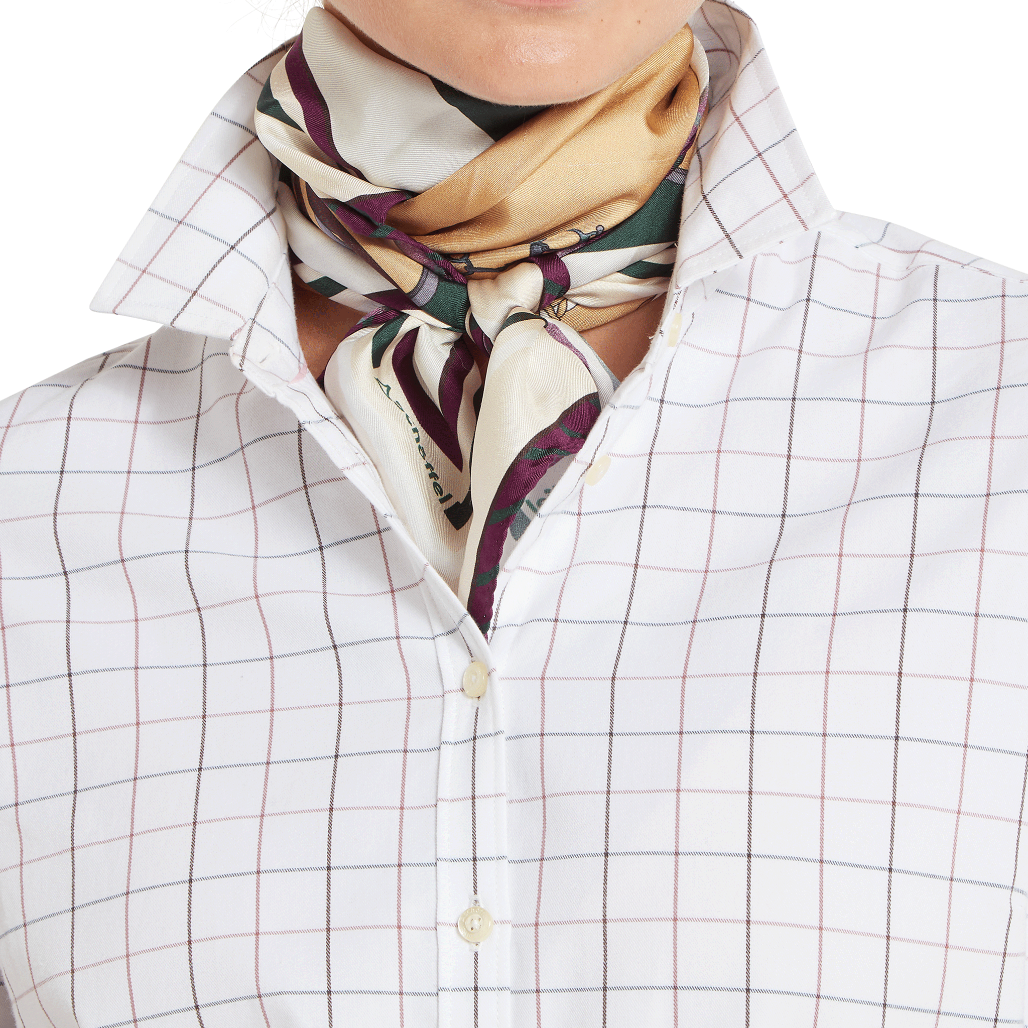 Schoffel Blakeney Shirt in Dark Mauve Tattersall