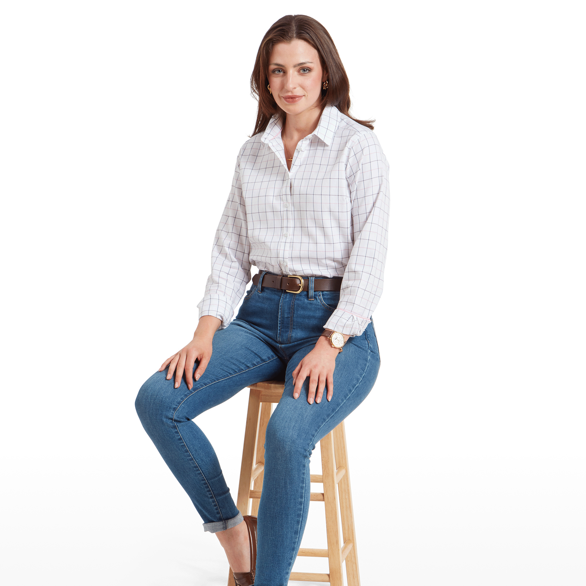 Schoffel Blakeney Checked Shirt in Navy