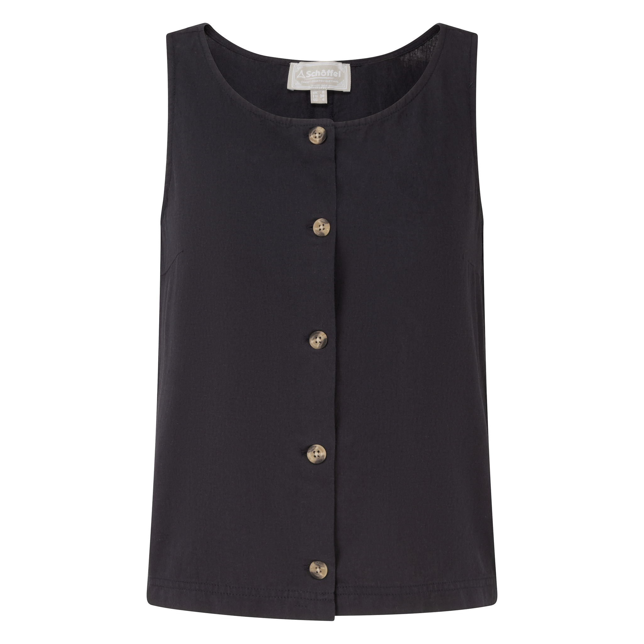 Schoffel Elsworth Linen Top in Navy