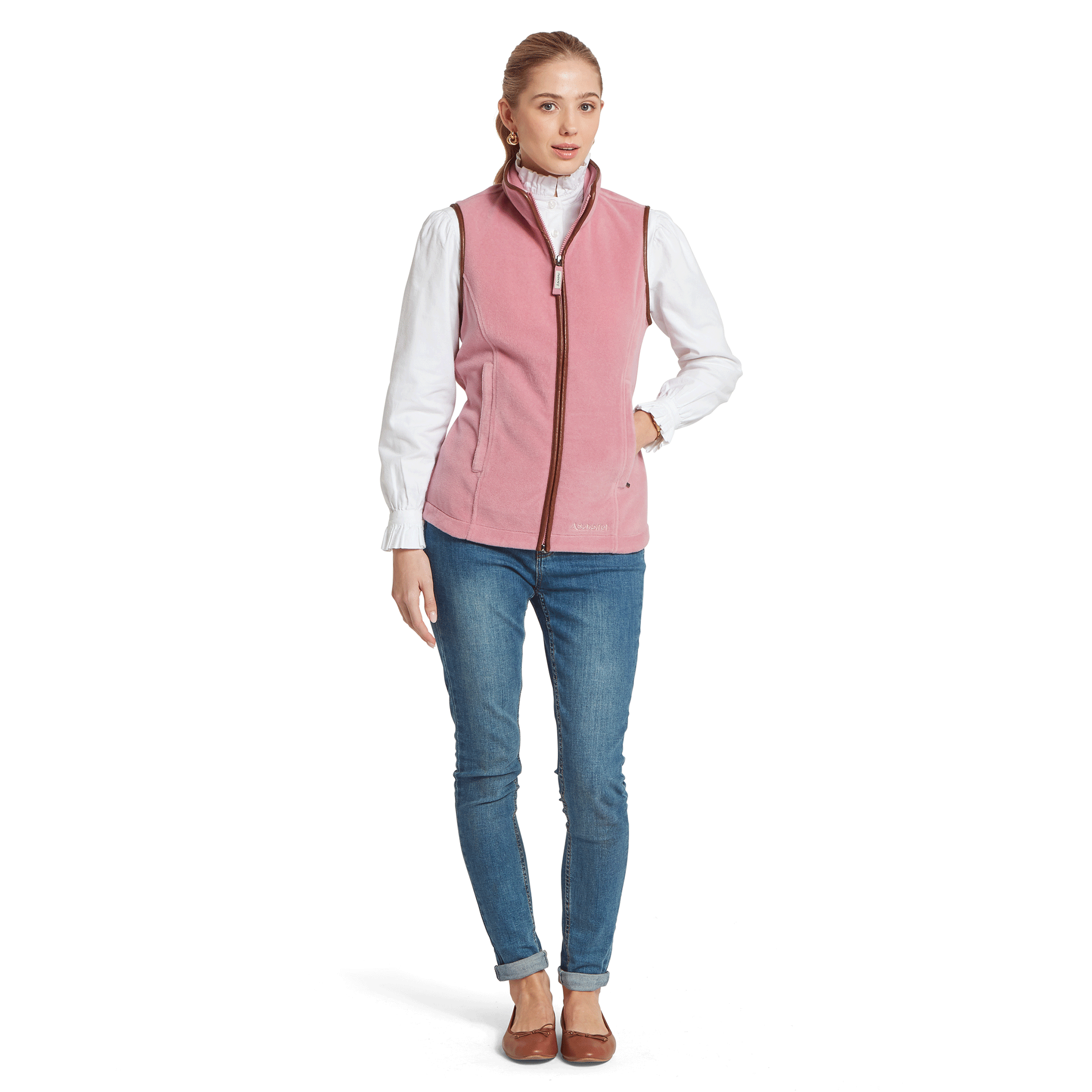 Schoffel Lyndon Ladies Fleece Gilet in Antique Rose