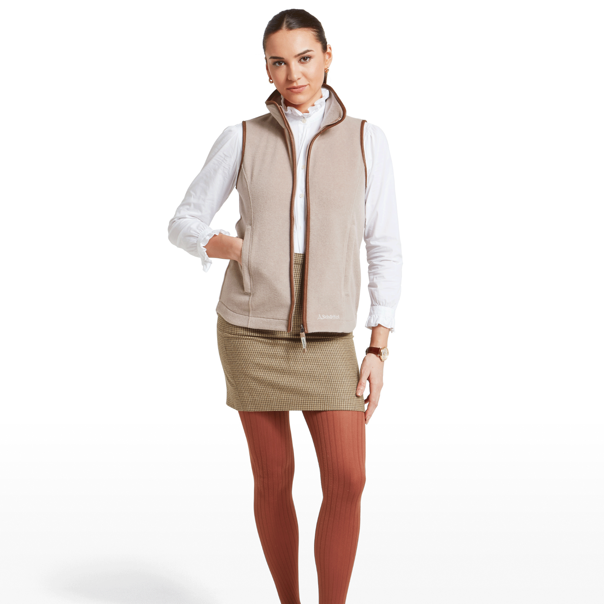 Schoffel Lyndon Ladies Fleece Gilet in Mushroom