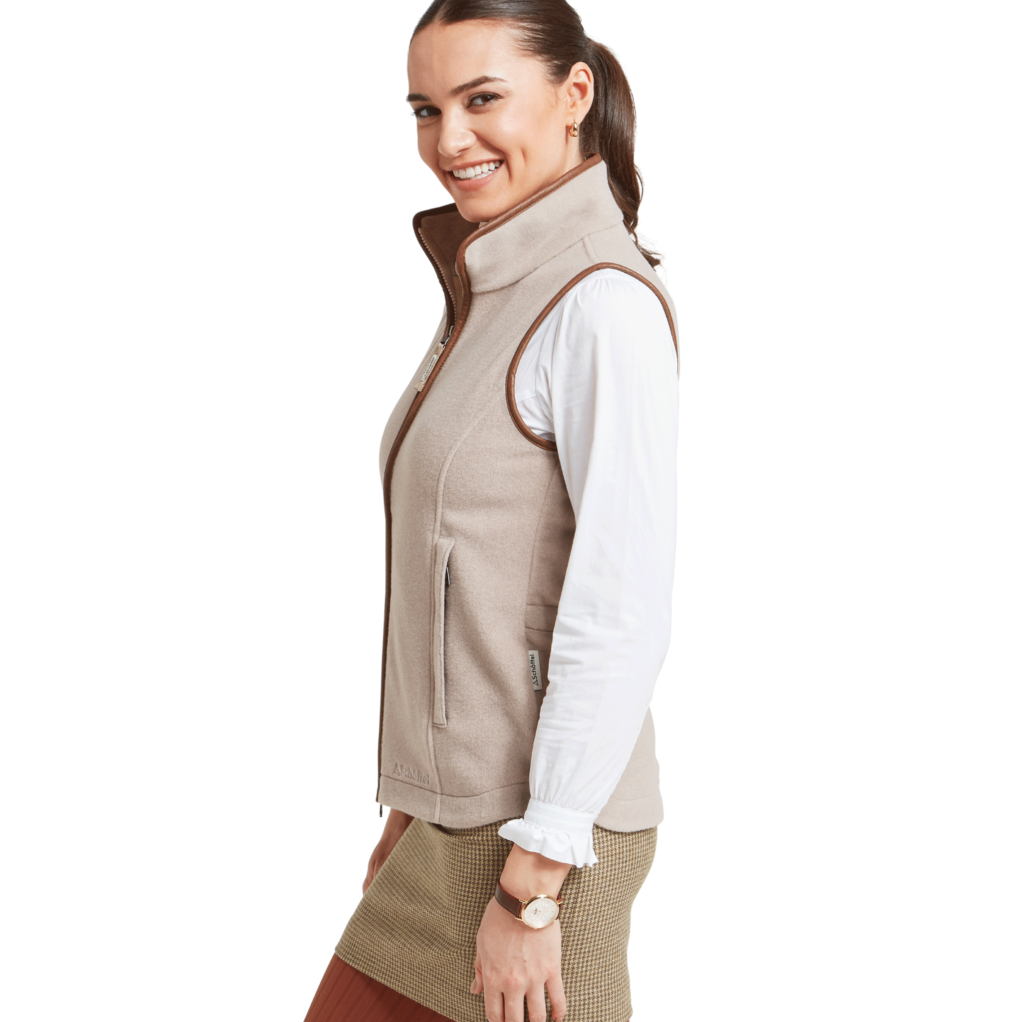 Schoffel Lyndon Ladies Fleece Gilet in Mushroom